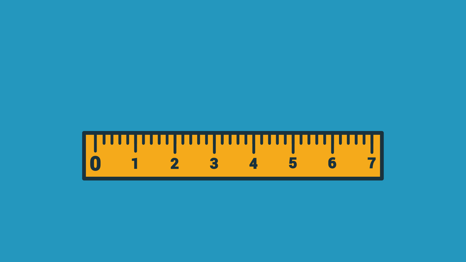 A graphic of a ruler