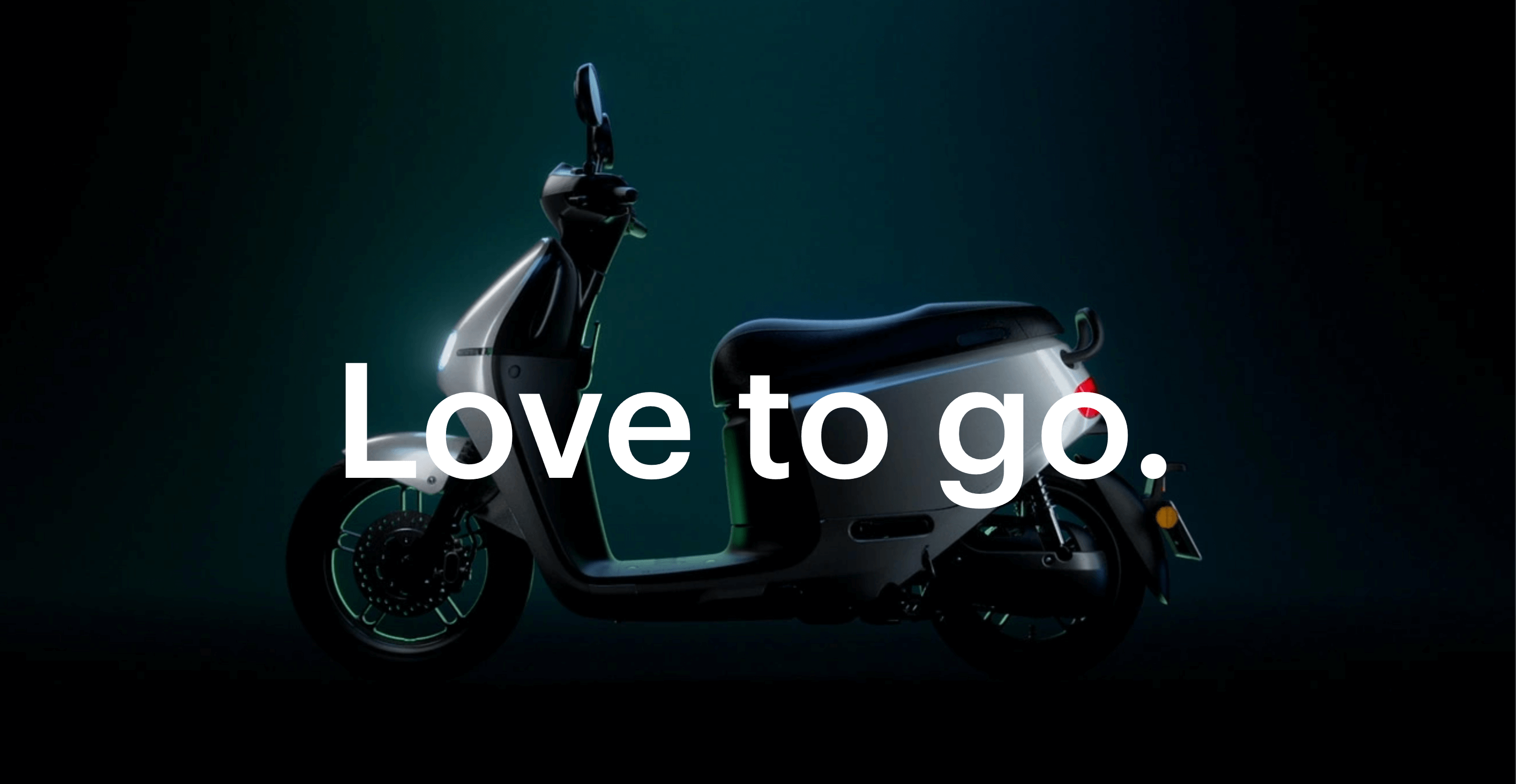 The homepage for Gogoro 