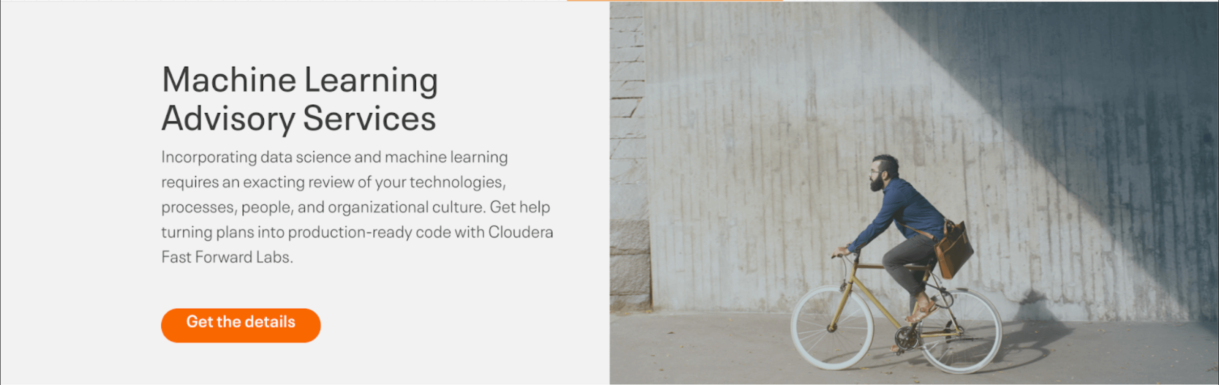 Cloudera Machine Learning services page