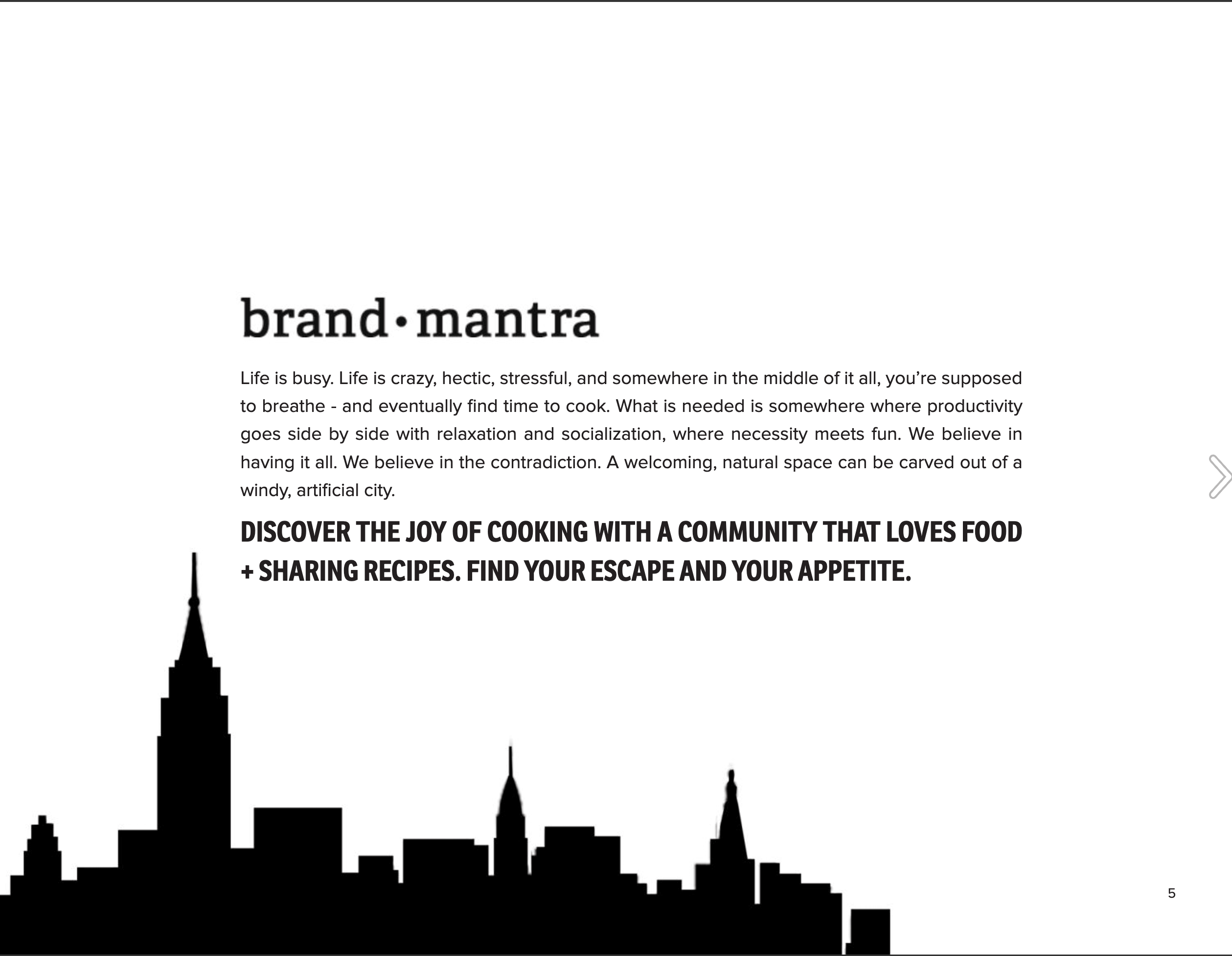 Herban Kitchen's brand mantra page