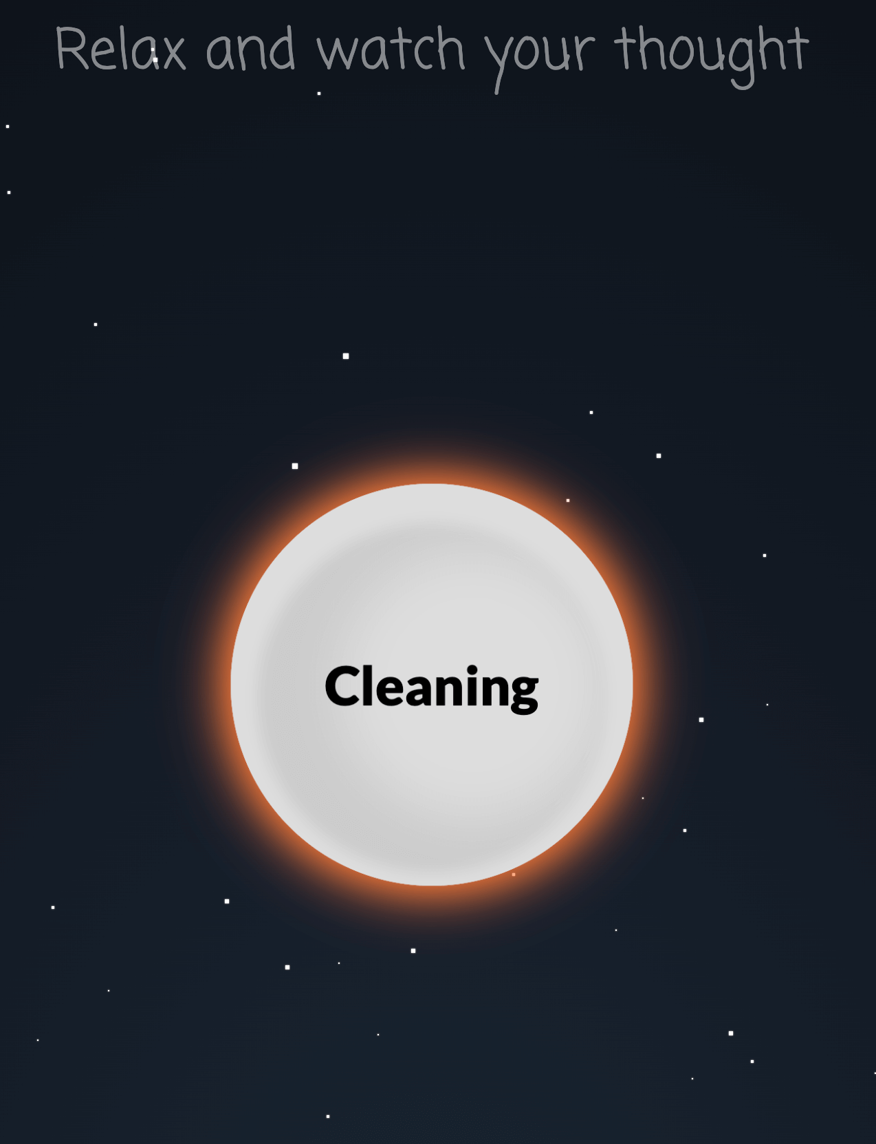 A pixel though with the word "cleaning"