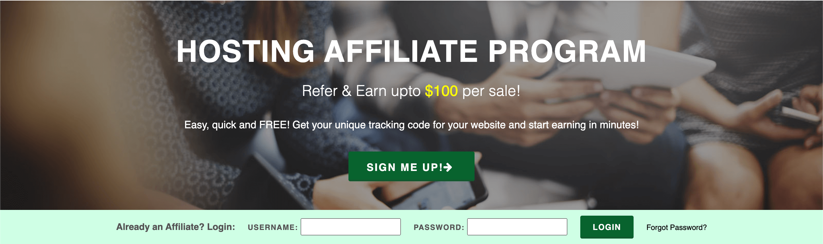 GreenGeeks' affiliate program homepage