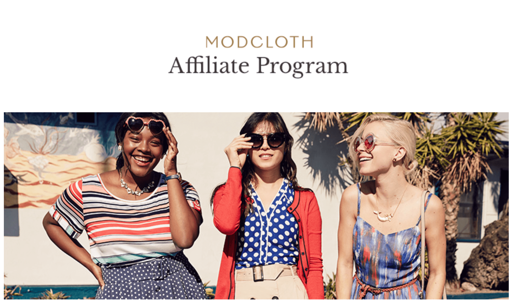 ModCloth affiliate program's homepage
