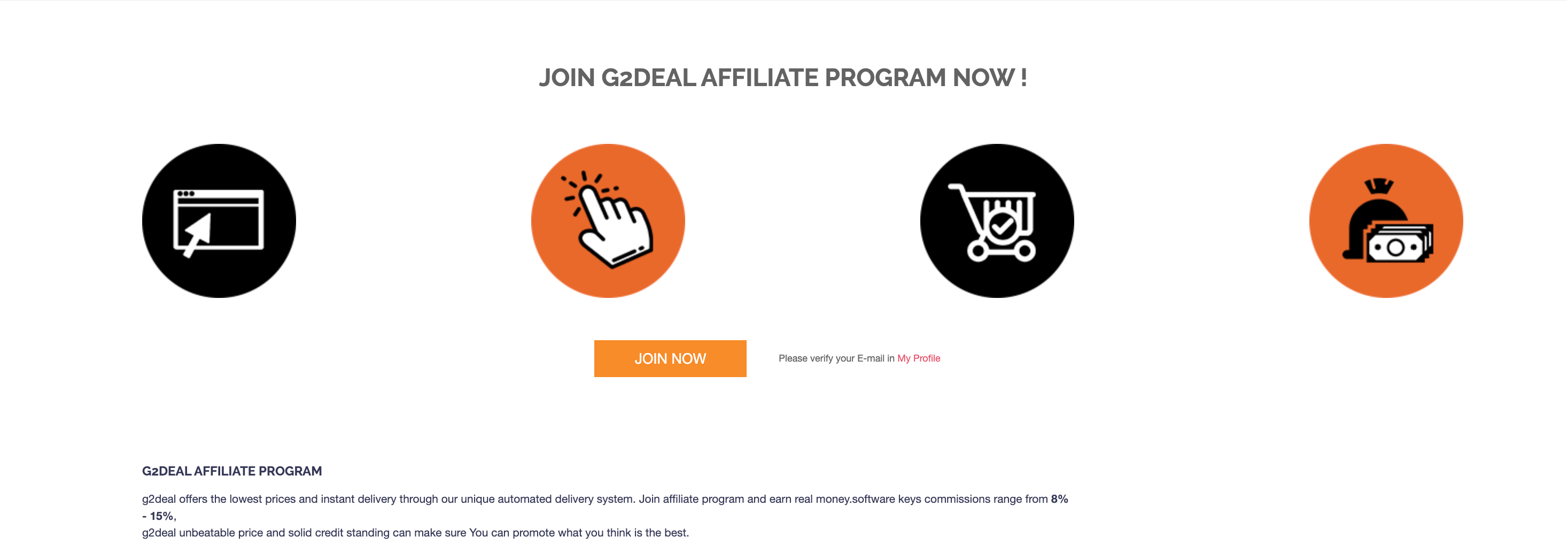 G2Deal Affiliate Program's homepage