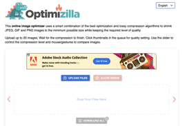 screenshot of optimizilla's homepage.