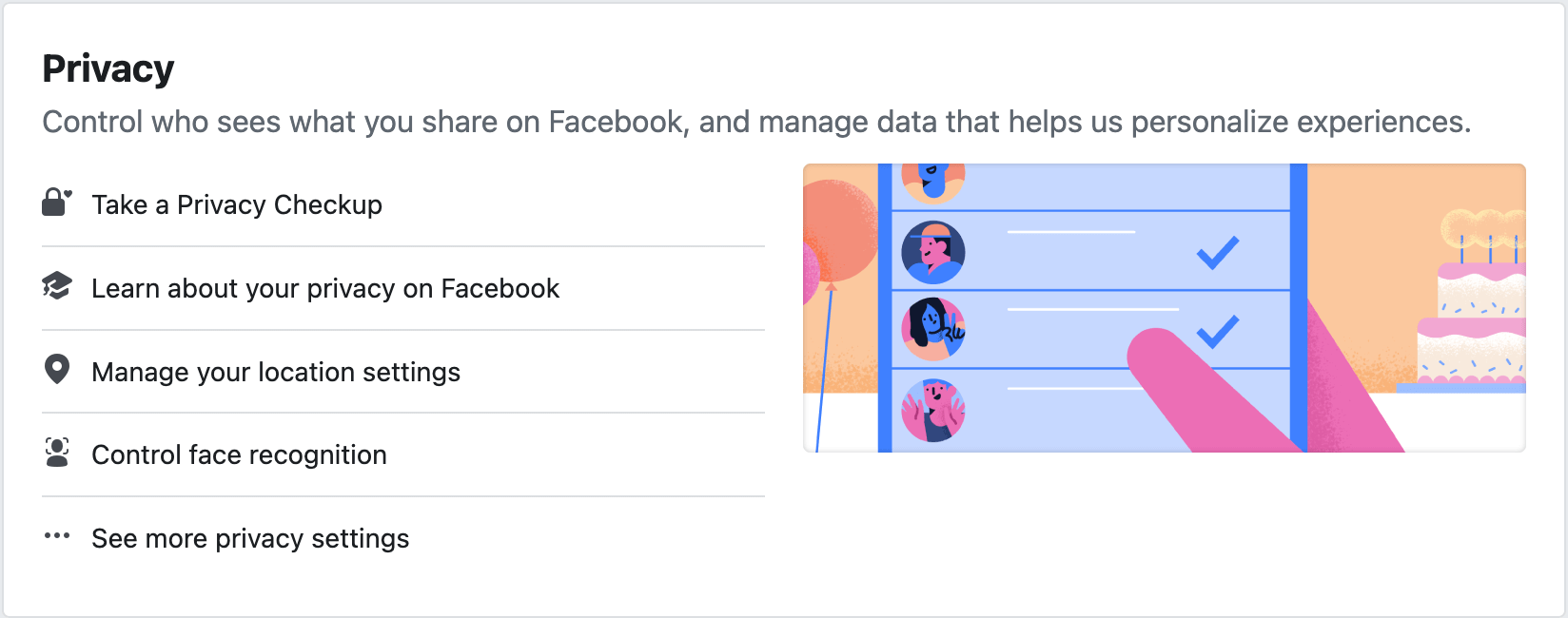 Facebook's privacy settings