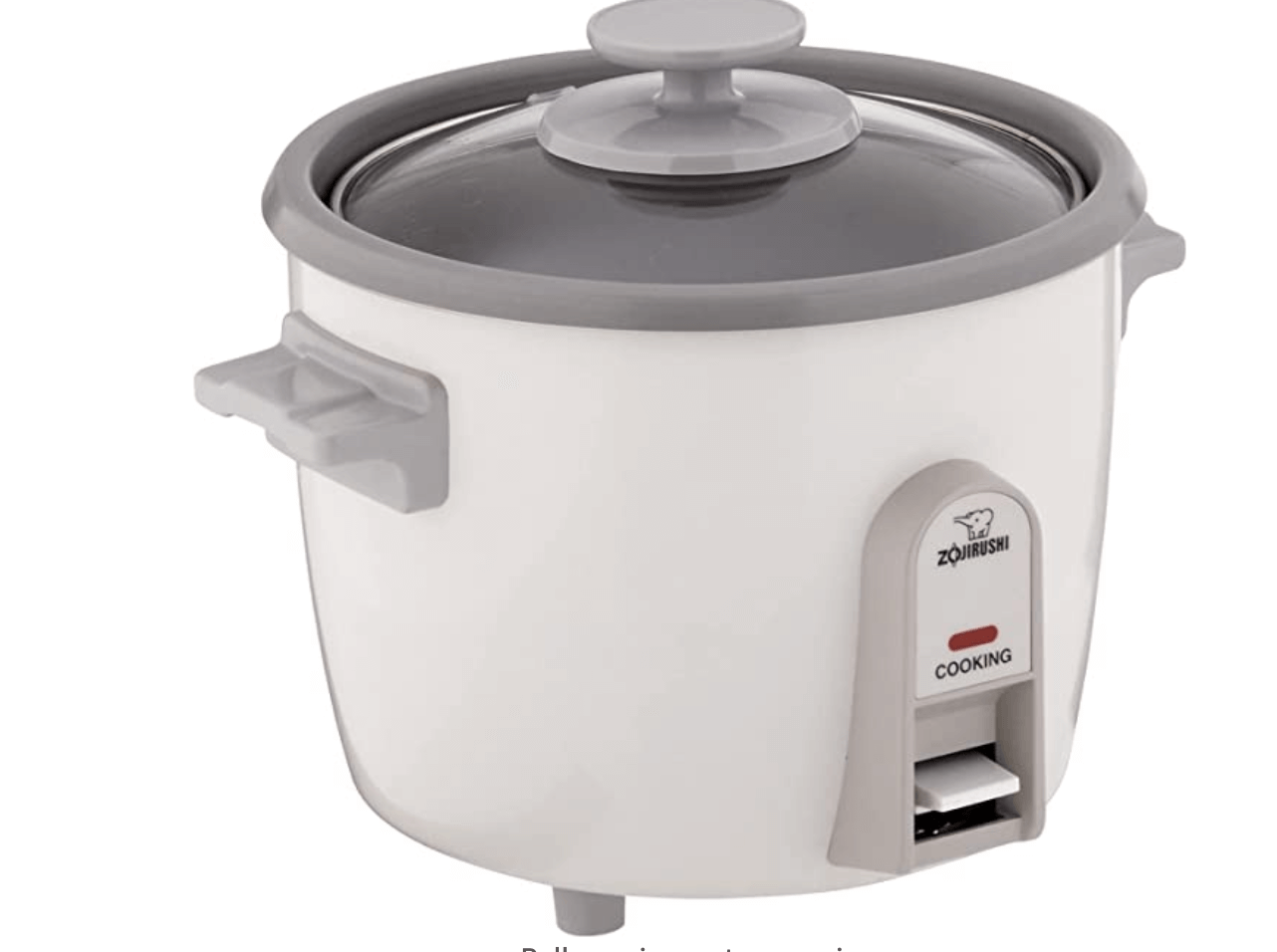 A small white rice cooker