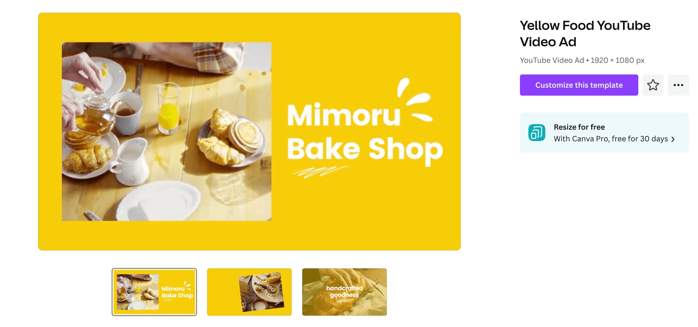 A bright, sunny YouTube video ad for a bakery