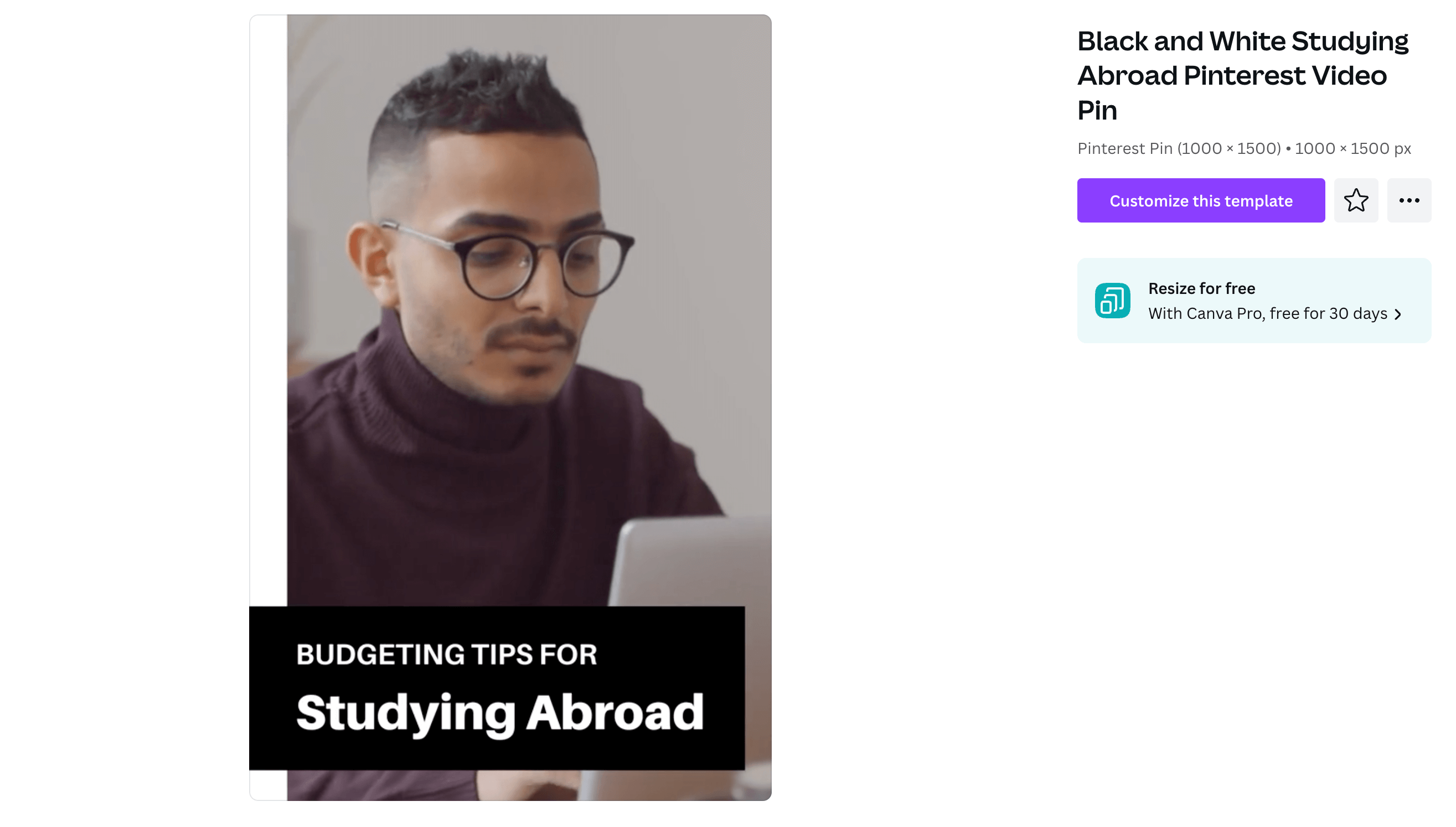 Text that reads "Budgeting tips for Studying abroad" over a video of a student using a computer.