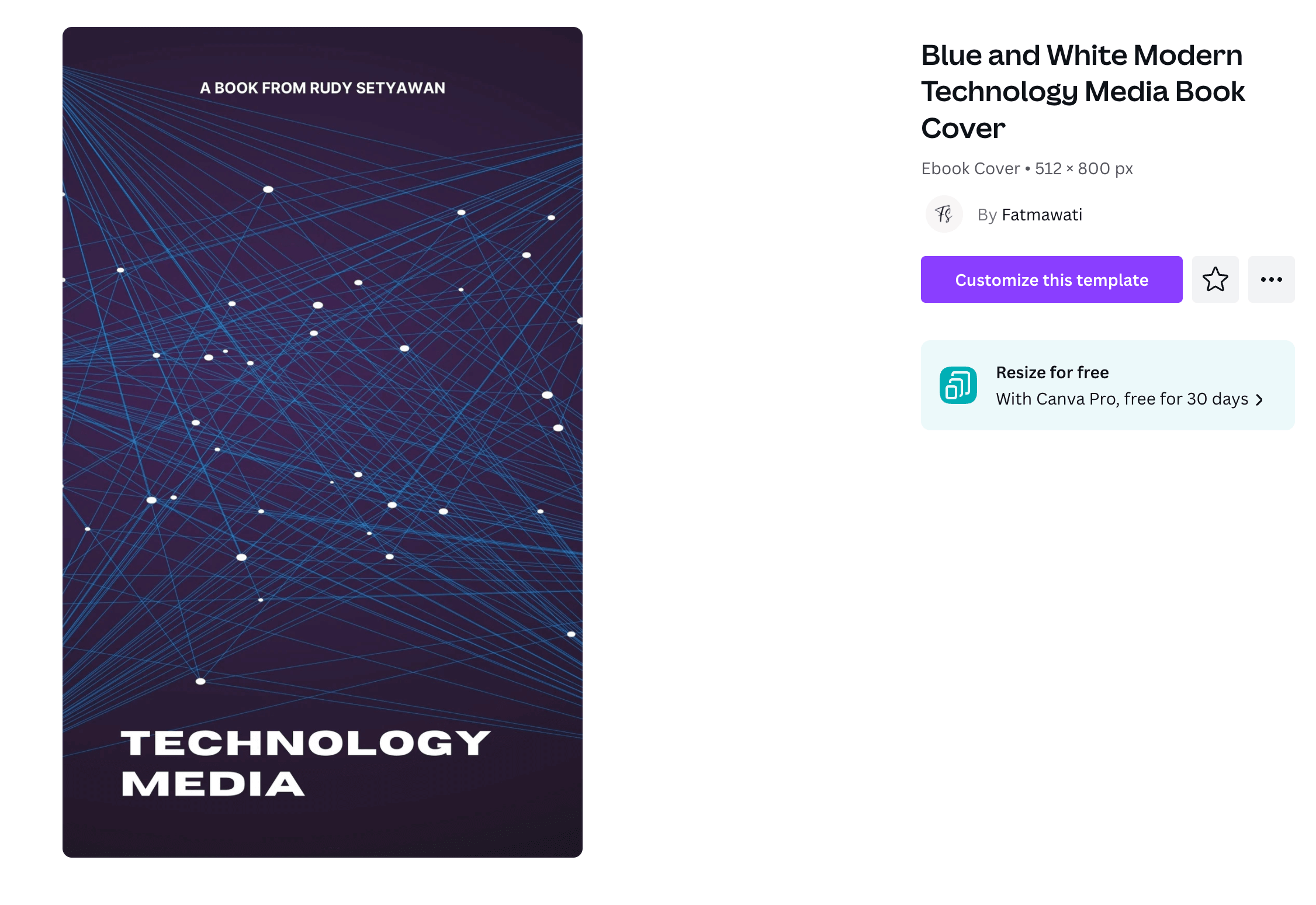 A technology media ebook cover with an abstract blue design