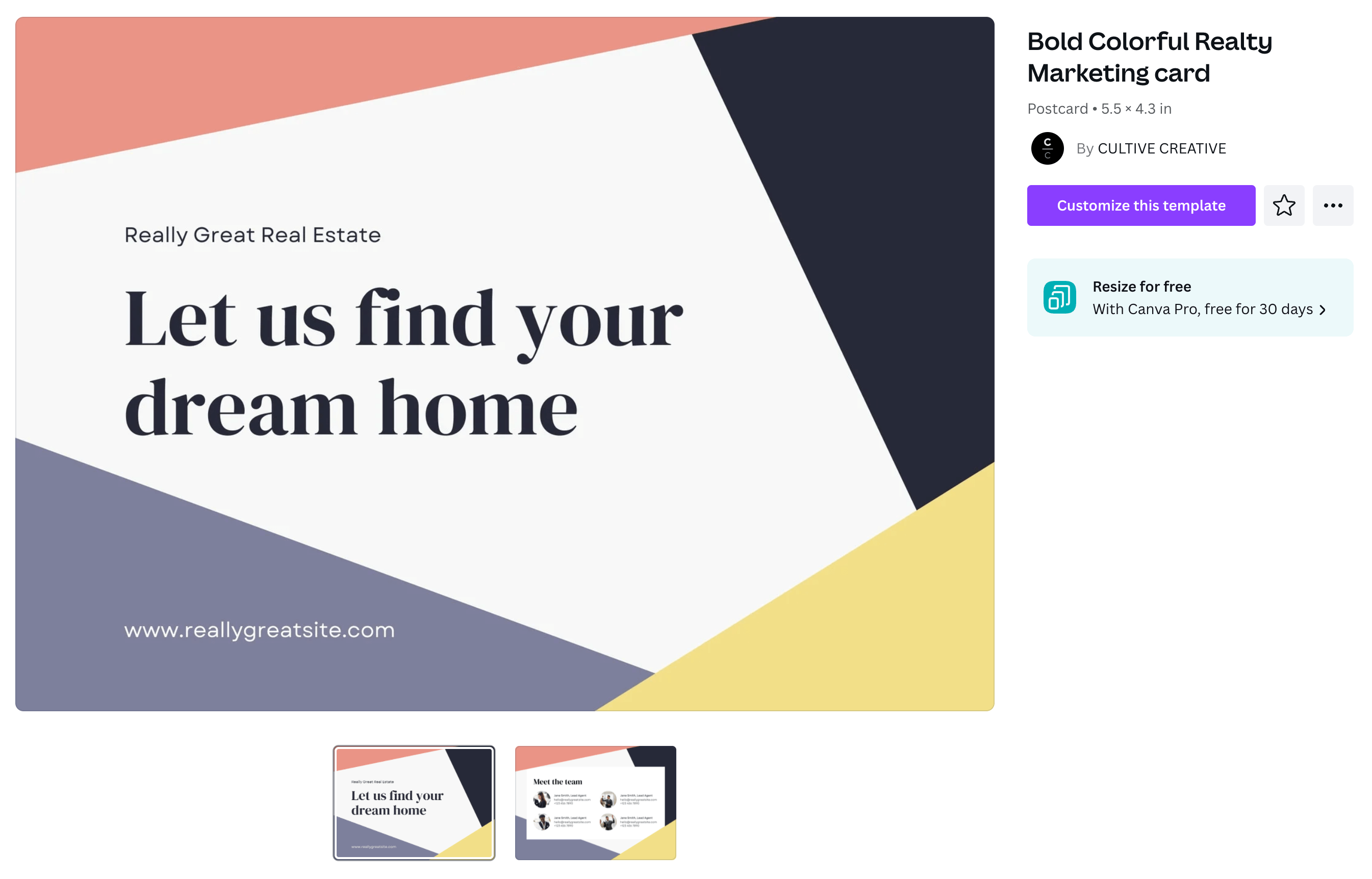 A multicolored postcard that reads "Let us find your dream home"