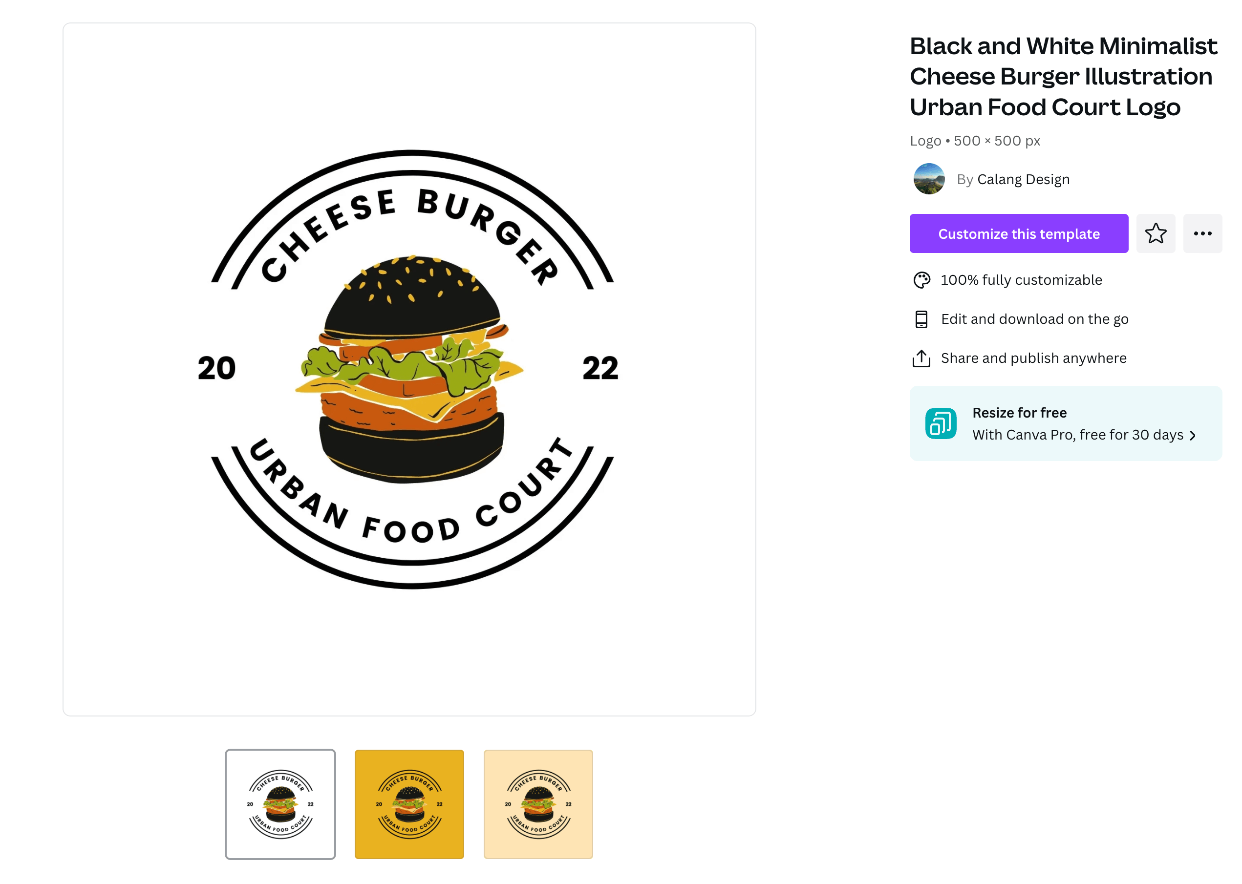 A cheeseburger logo