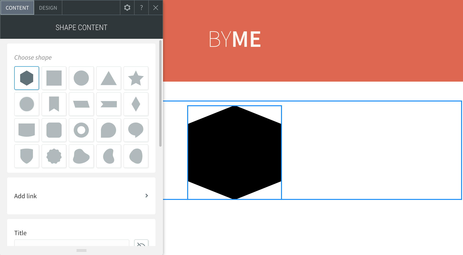 The Shape Widget Editor