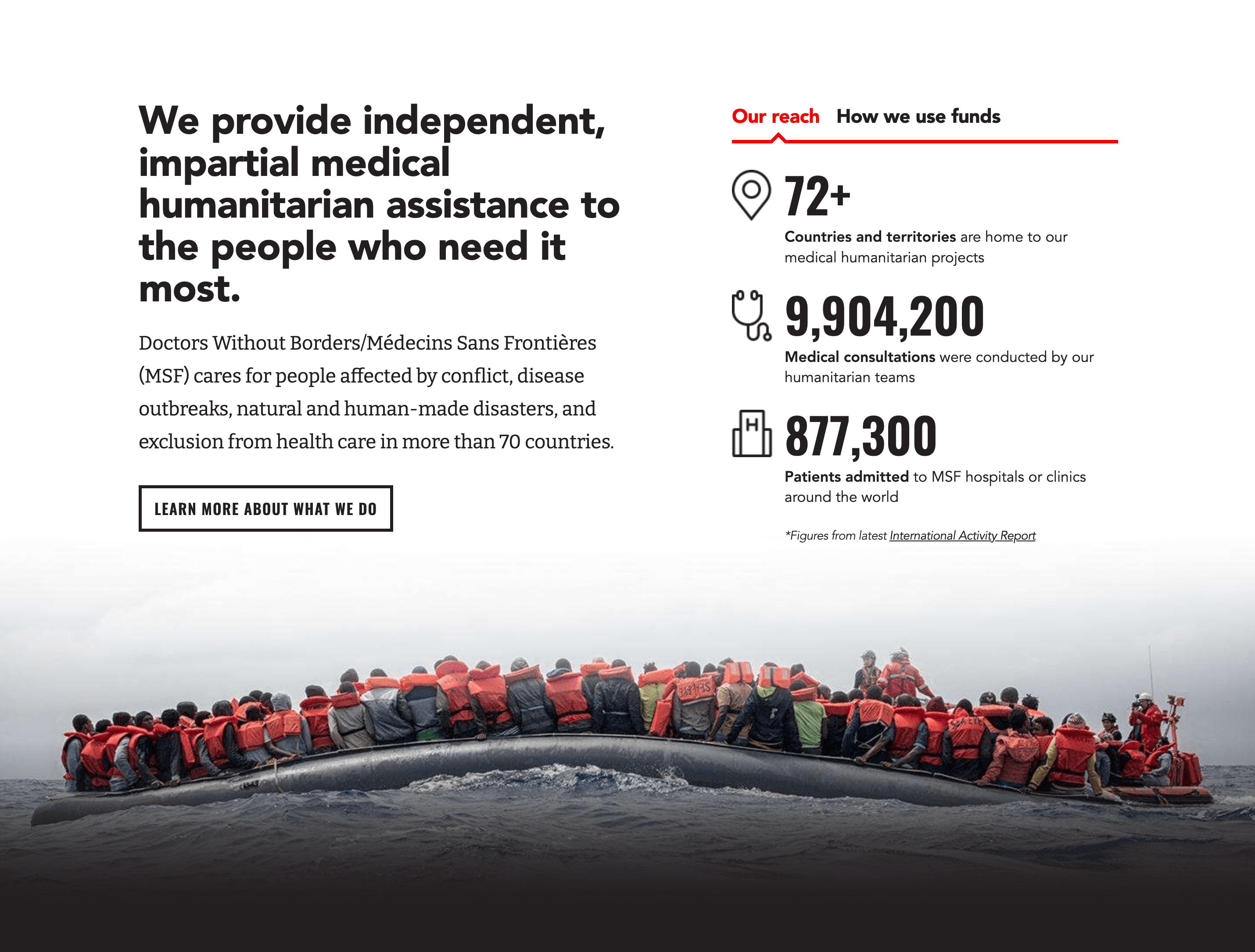Doctors Without Borders' about page