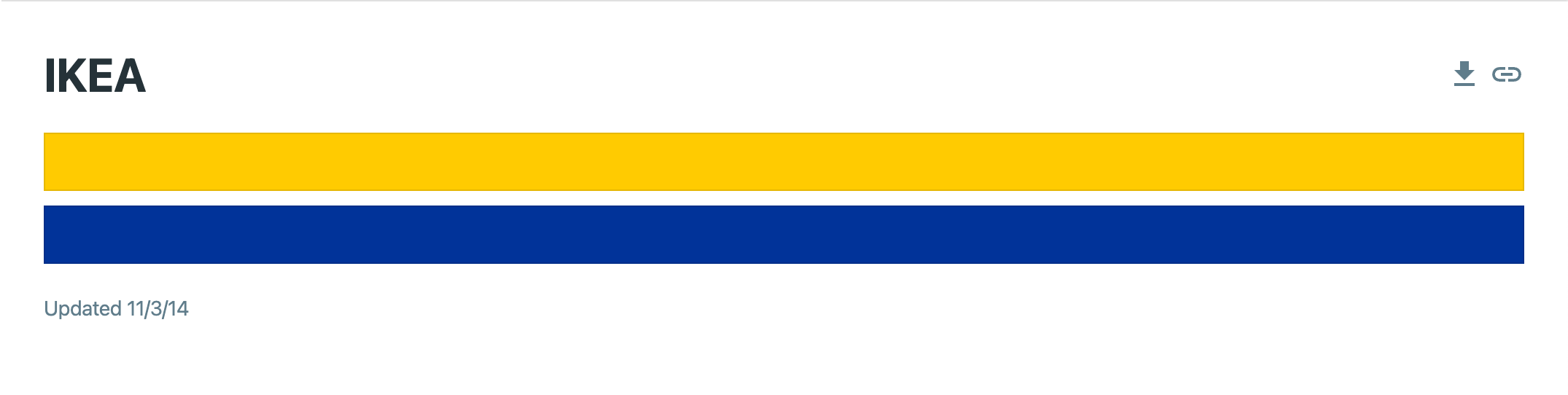 IKEA's brand colors (yellow and blue)
