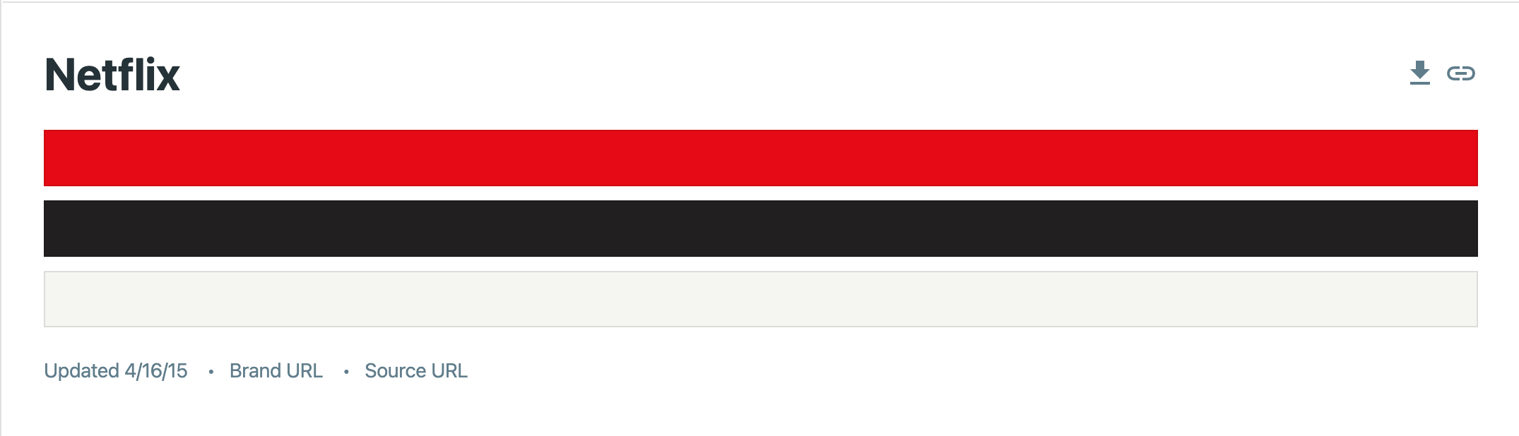 Netflix's brand colors (red, black, and white)
