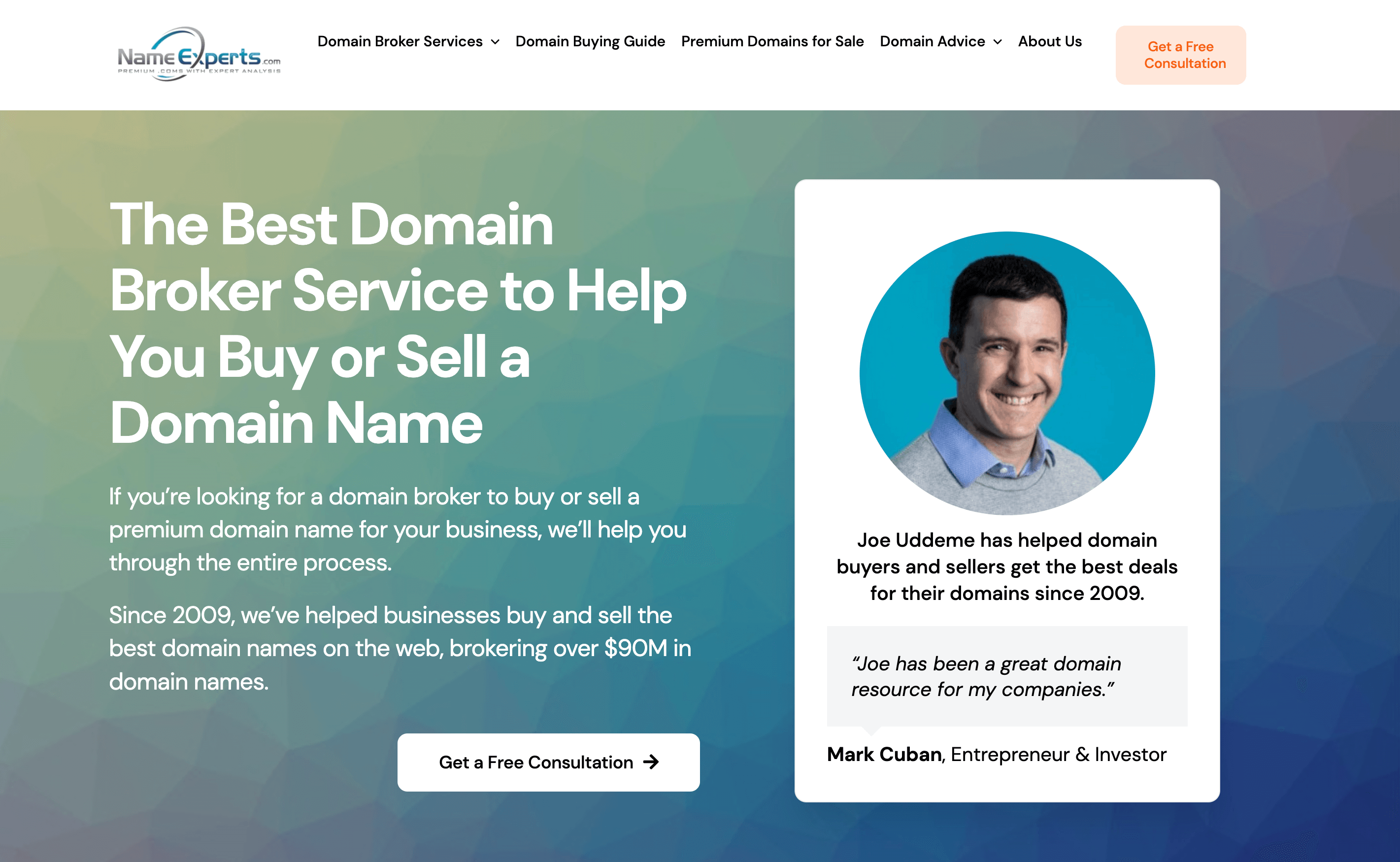 NameExperts' home page