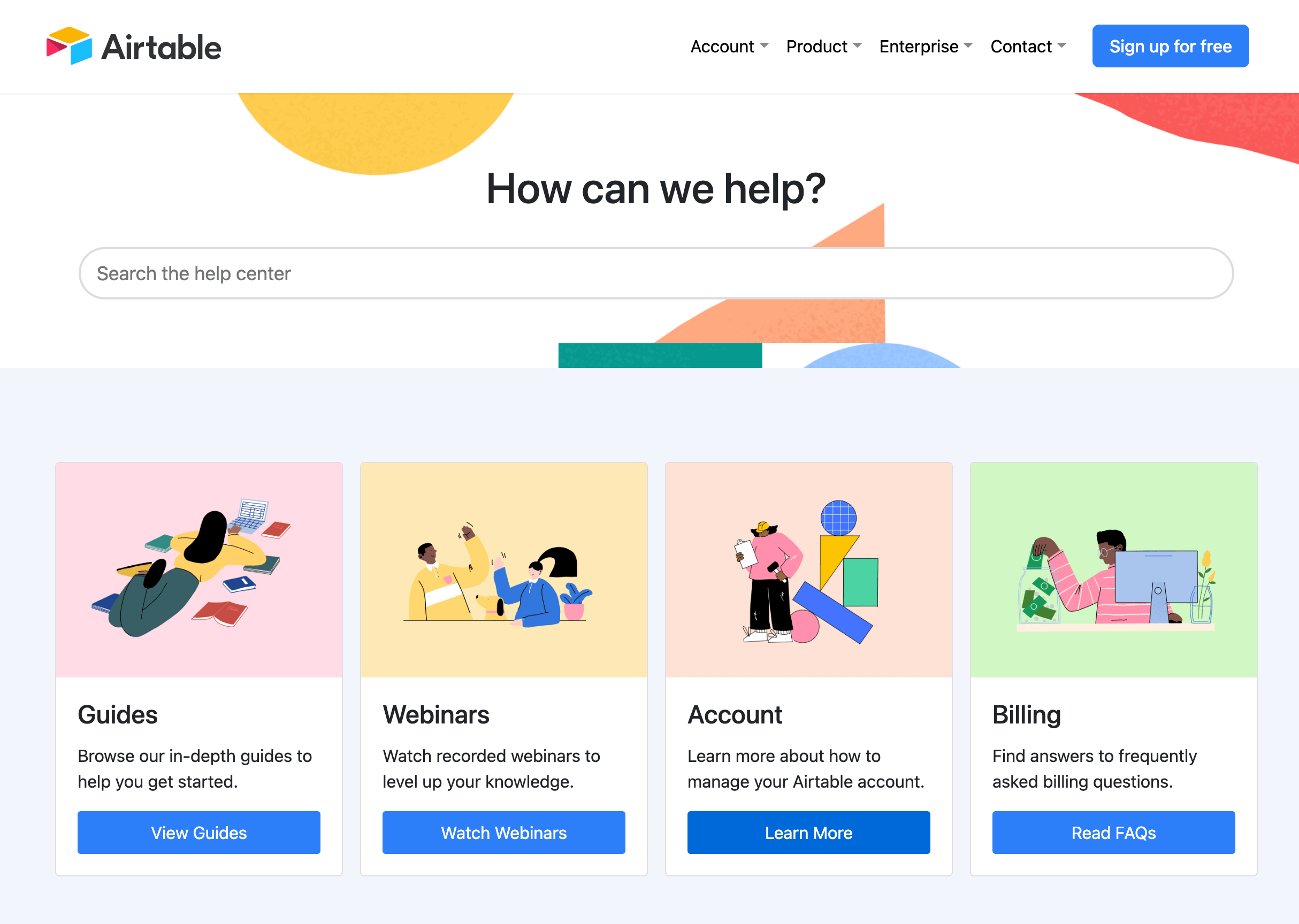 Airtable's FAQ Page