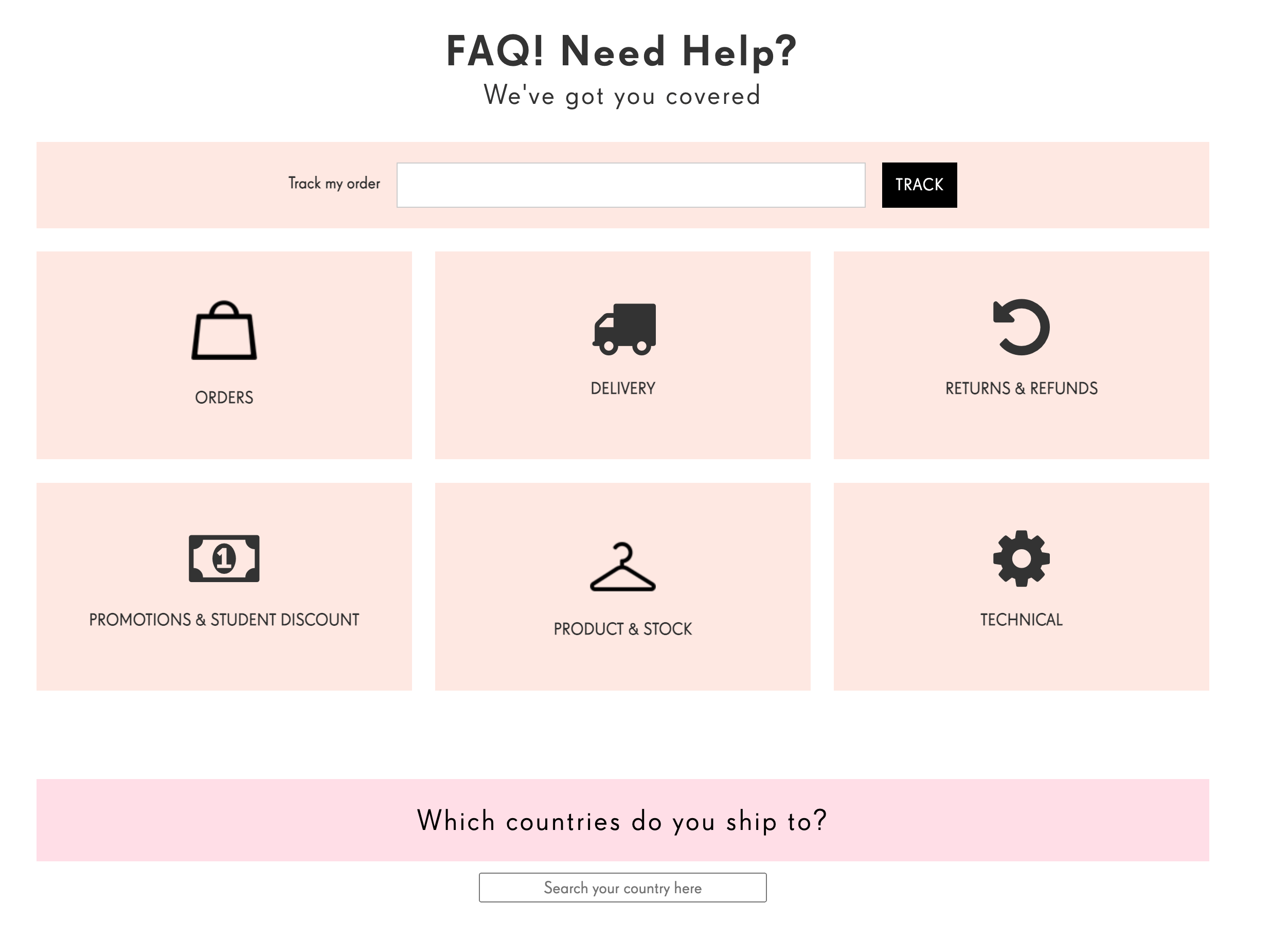PrettyLittleThing's FAQ Page