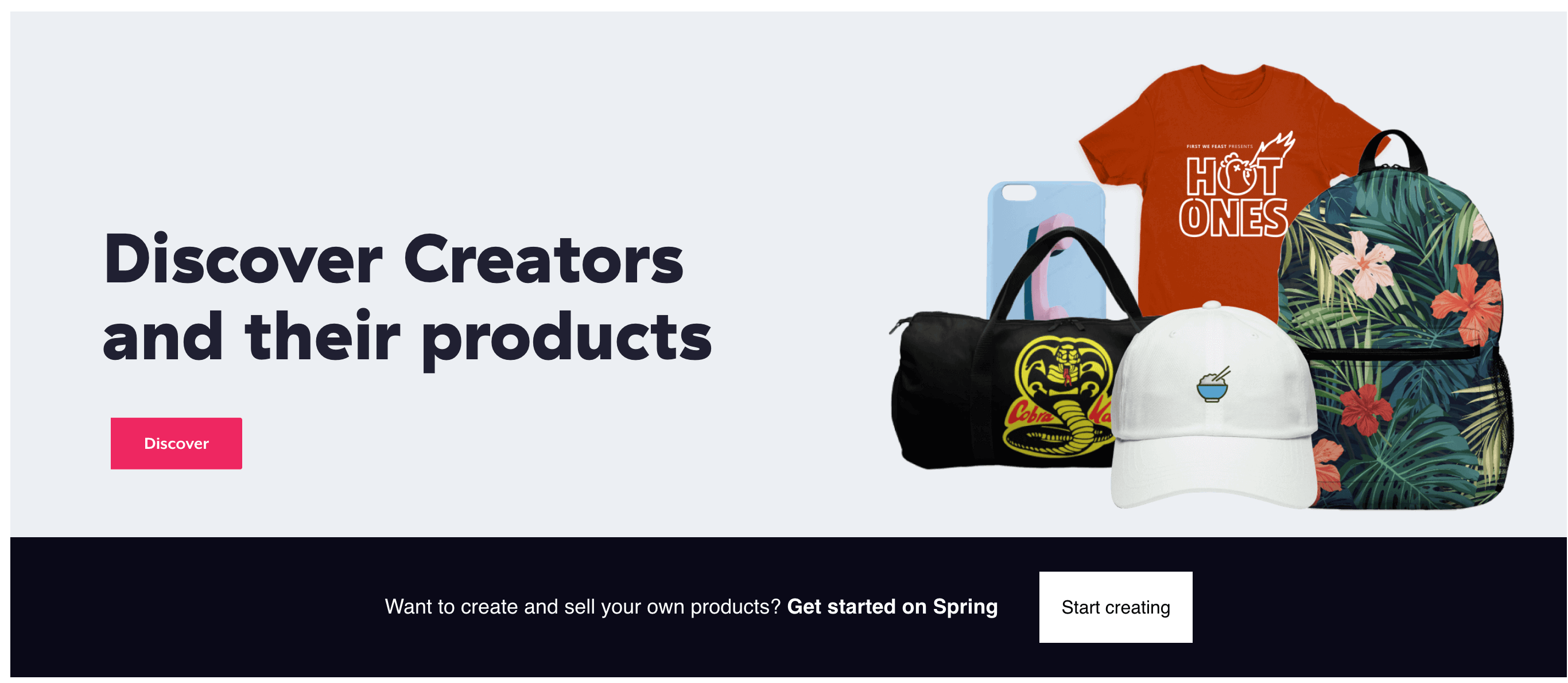 Redbubble's home page