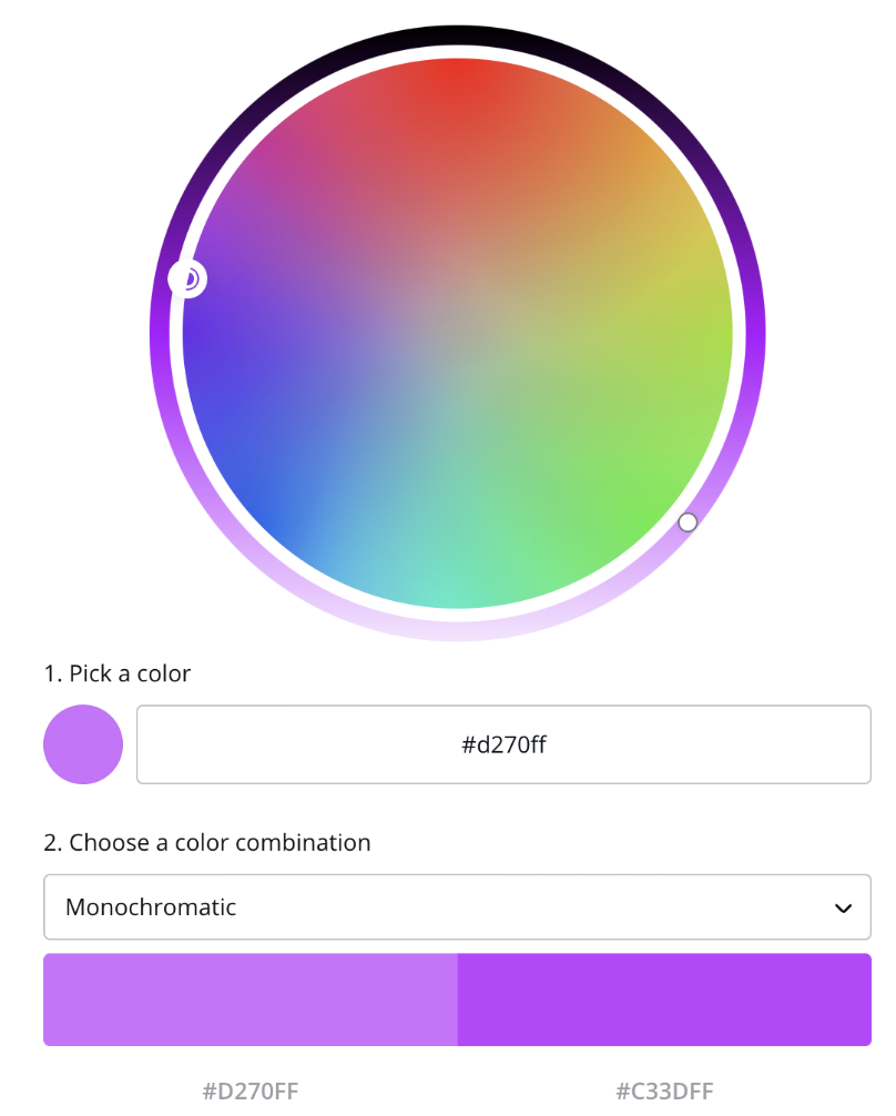 Monochromatic color scheme