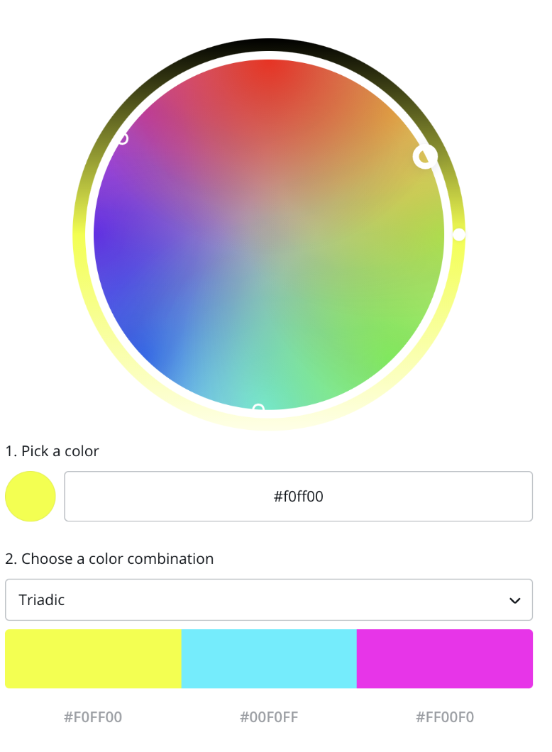 Triadic color scheme