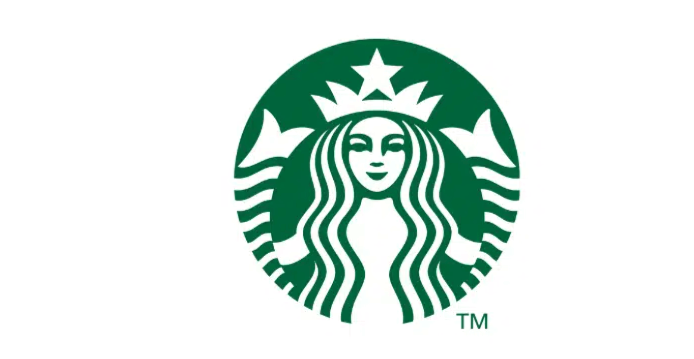 The current version of the Starbucks logo: The green and white siren circle on its own