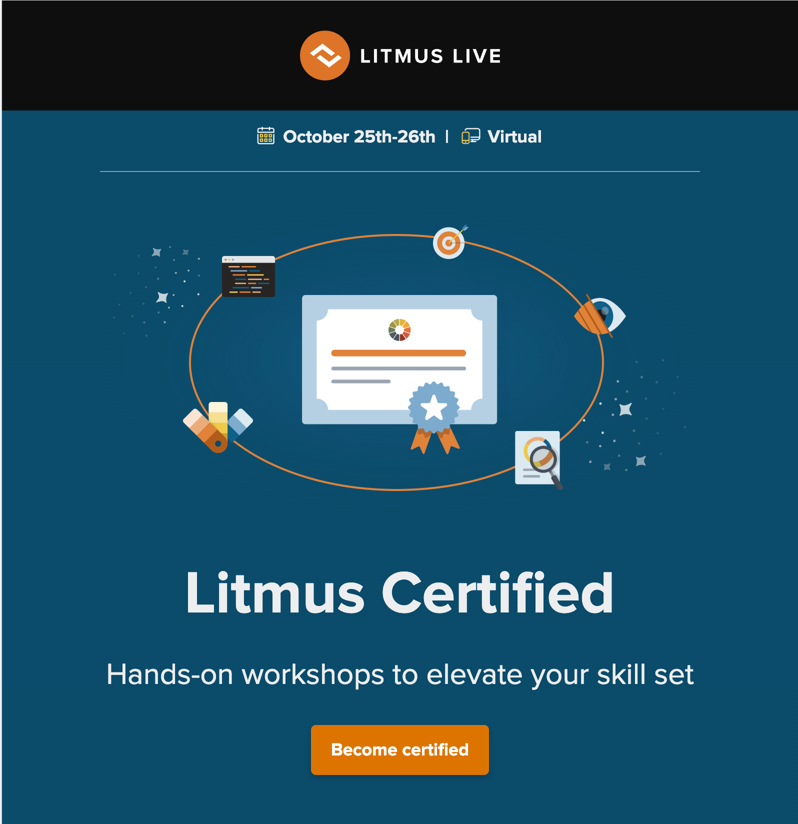 An email inviting subscribers to become Litmus Certified