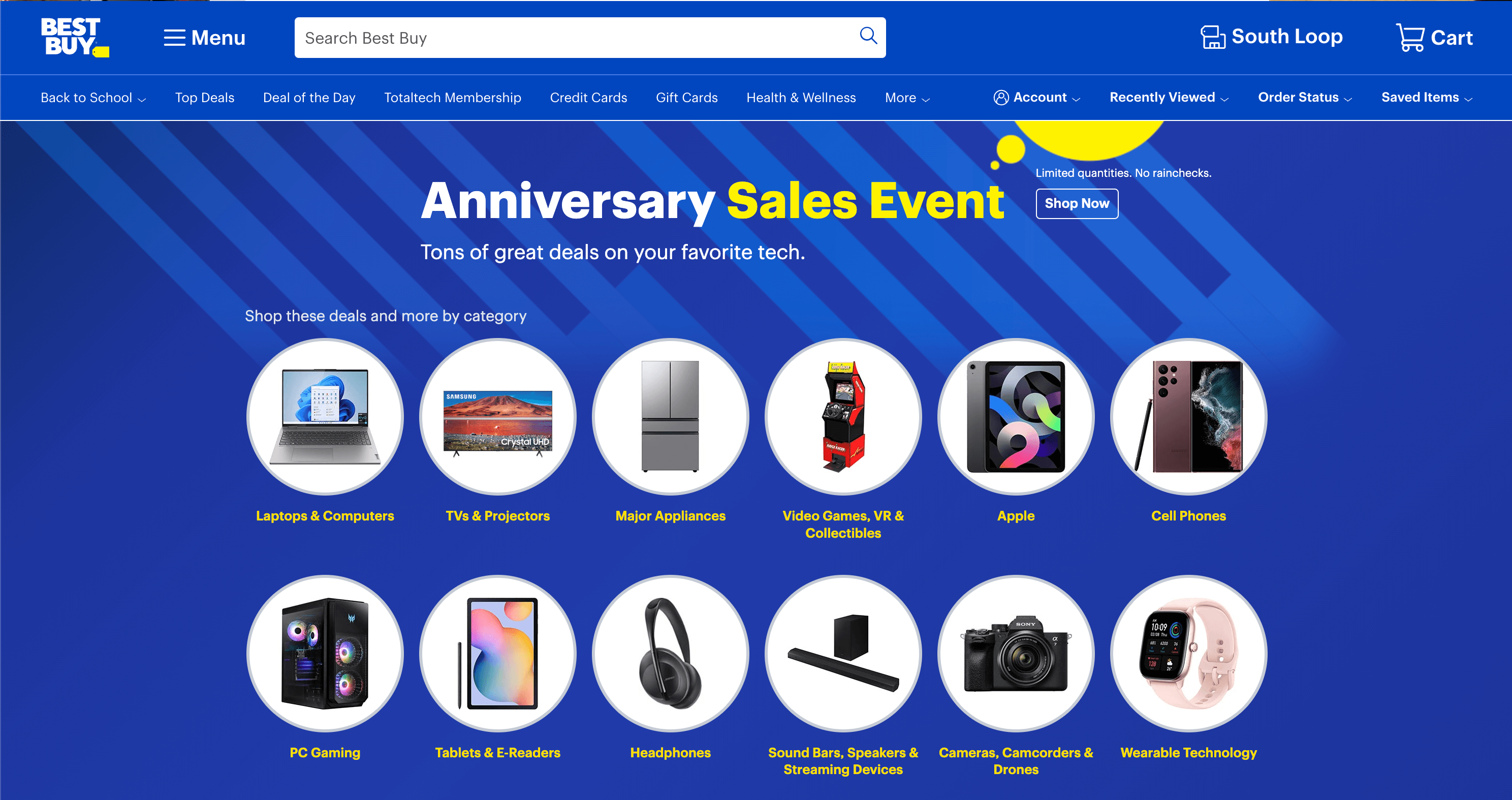 Best Buy's home page