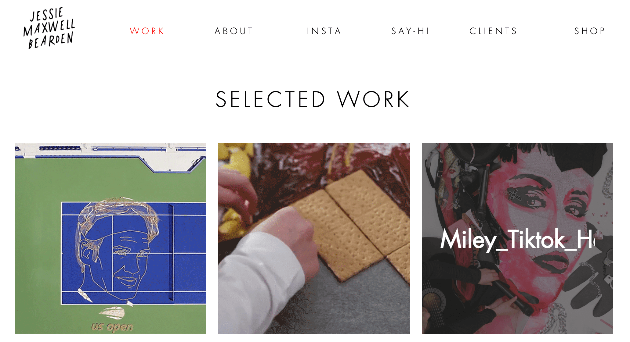 Jessie Bearden's Selected Work page