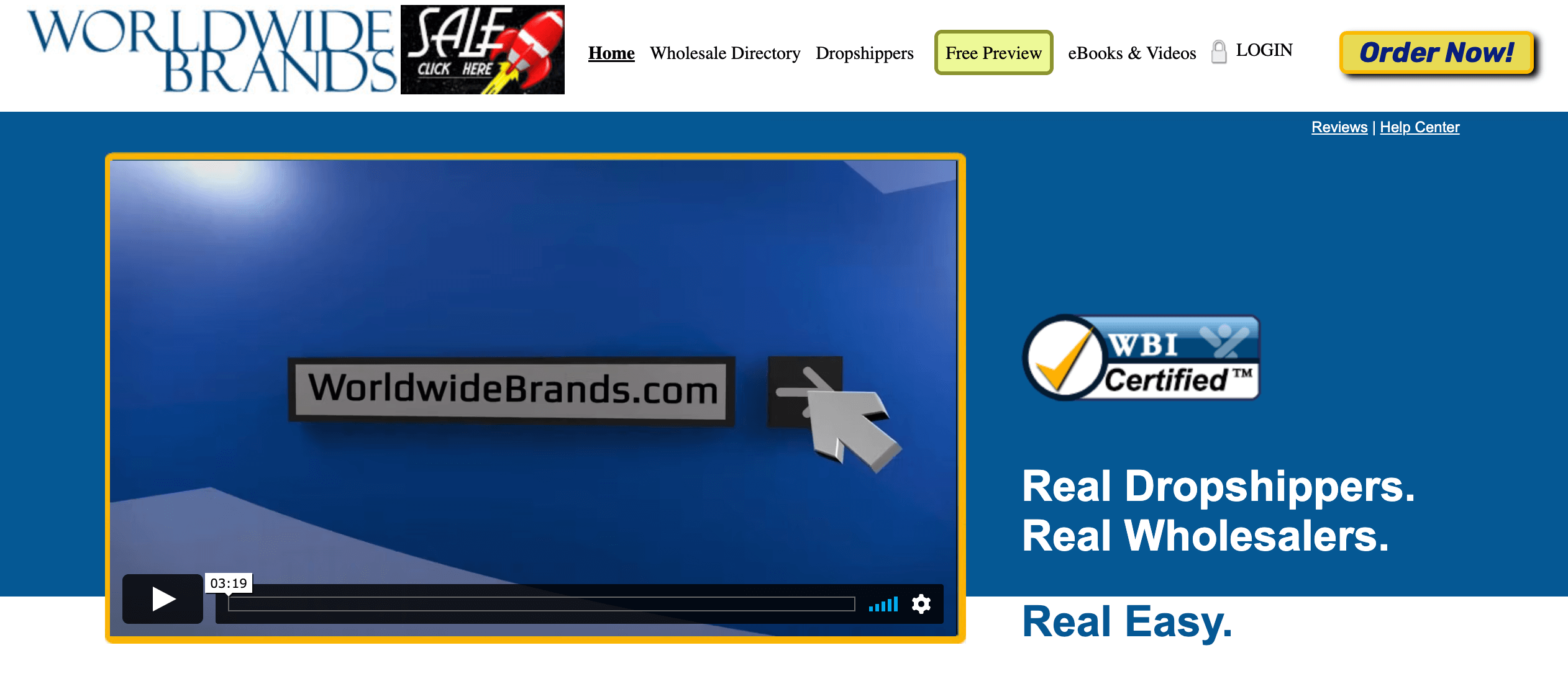 Worldwidebrands' homepage