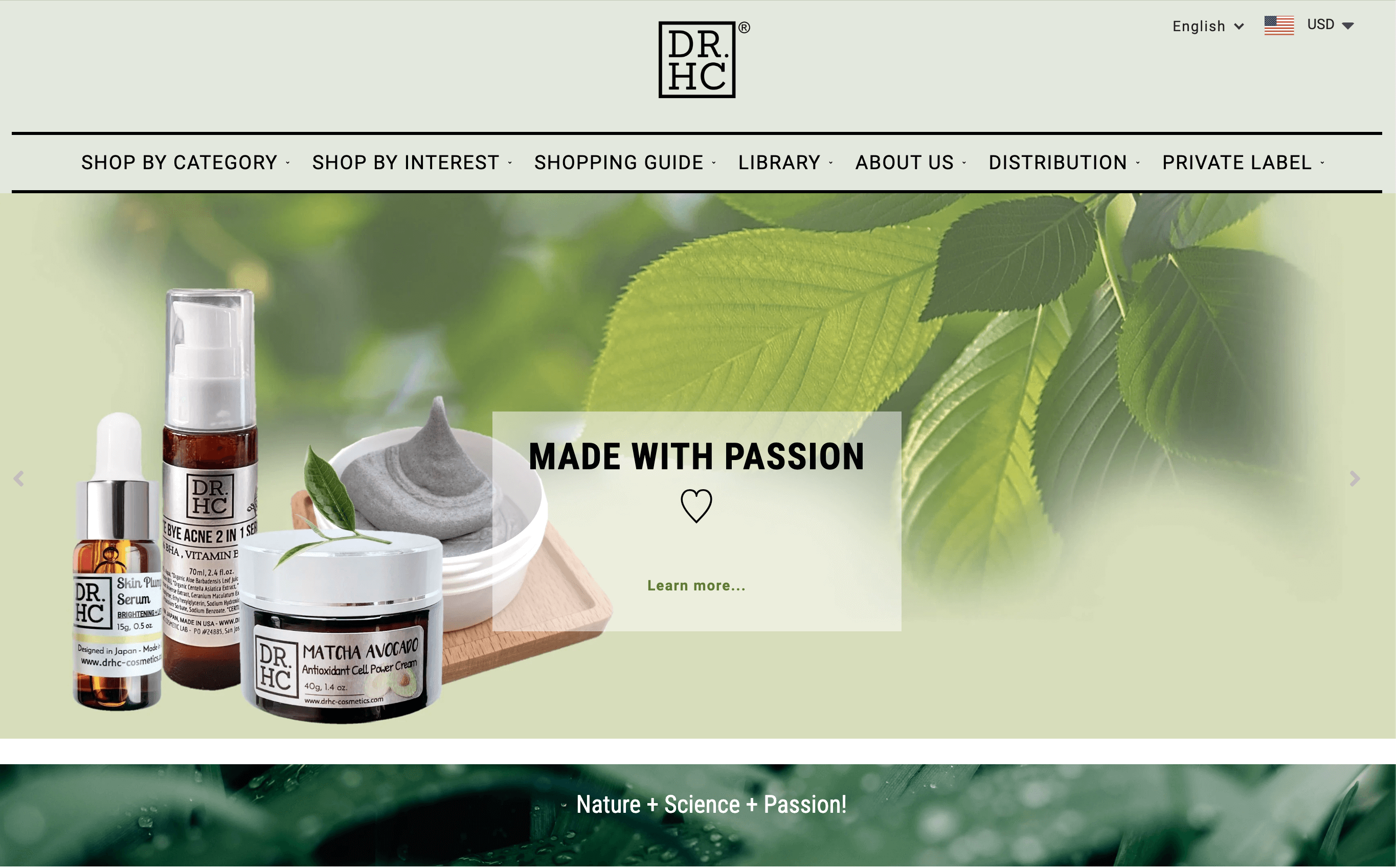 DRHC Cosmetics' homepage