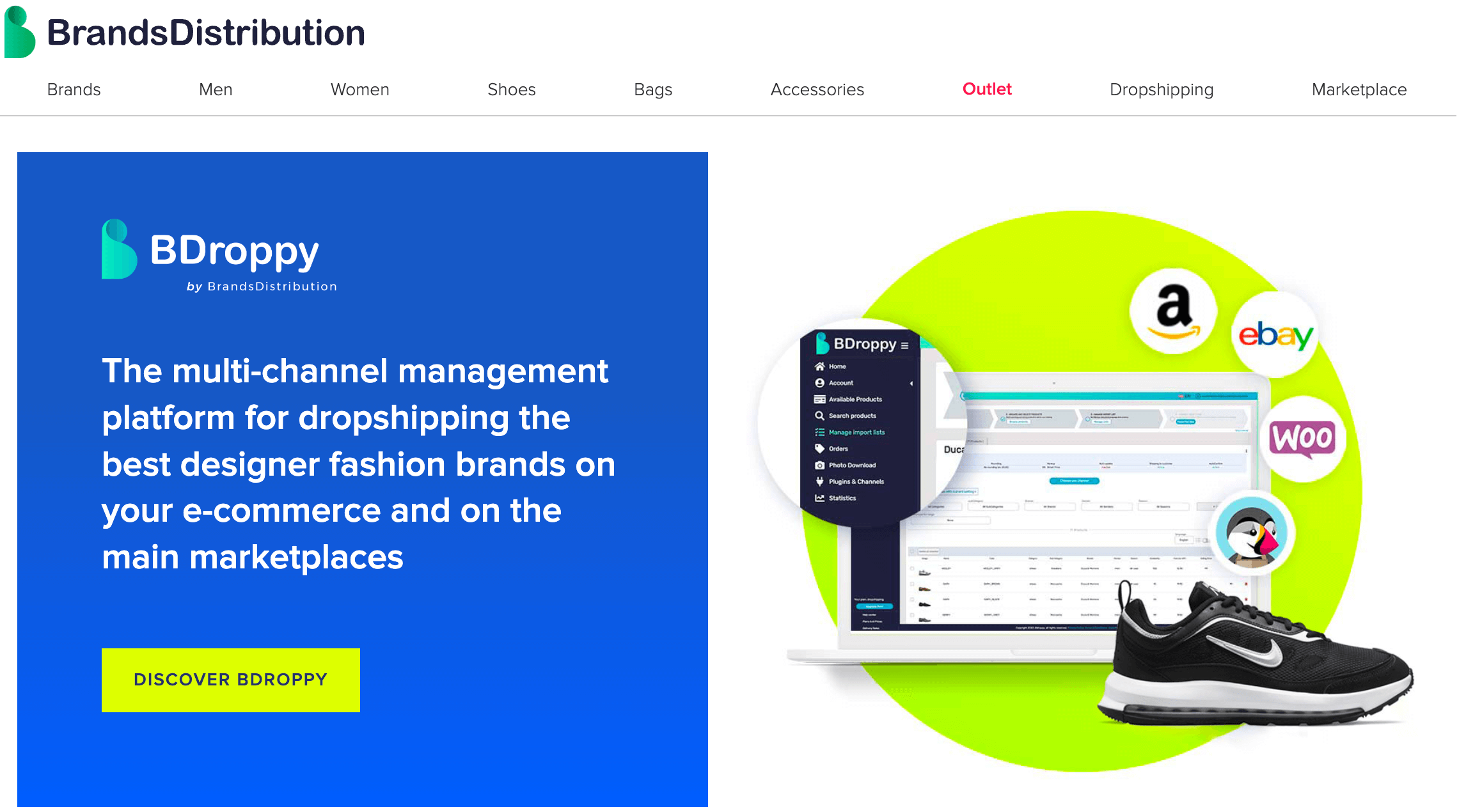 Brands Distribution's homepage