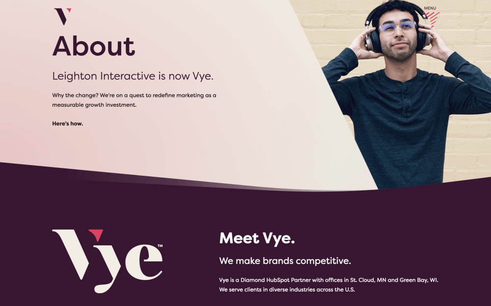 Vye's About Us Page