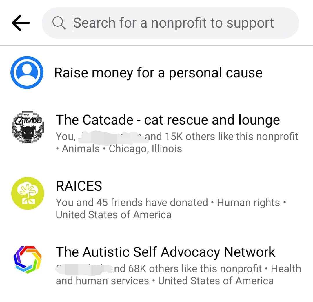 The nonprofit support page