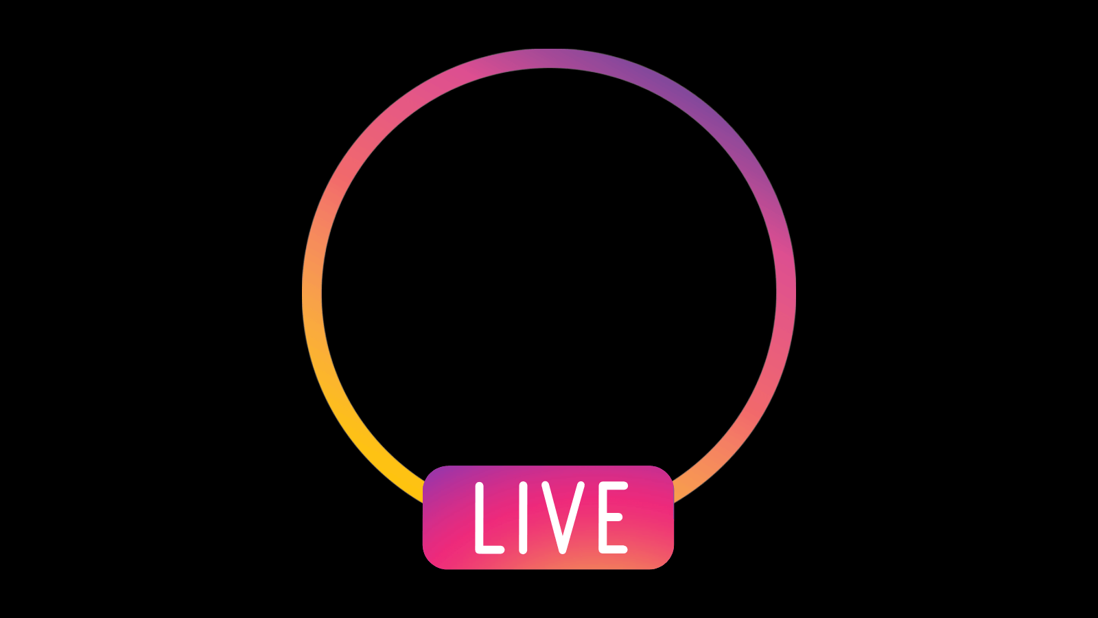 The ring in the Instagram gradient that shows up around a users profile picture when they are going live