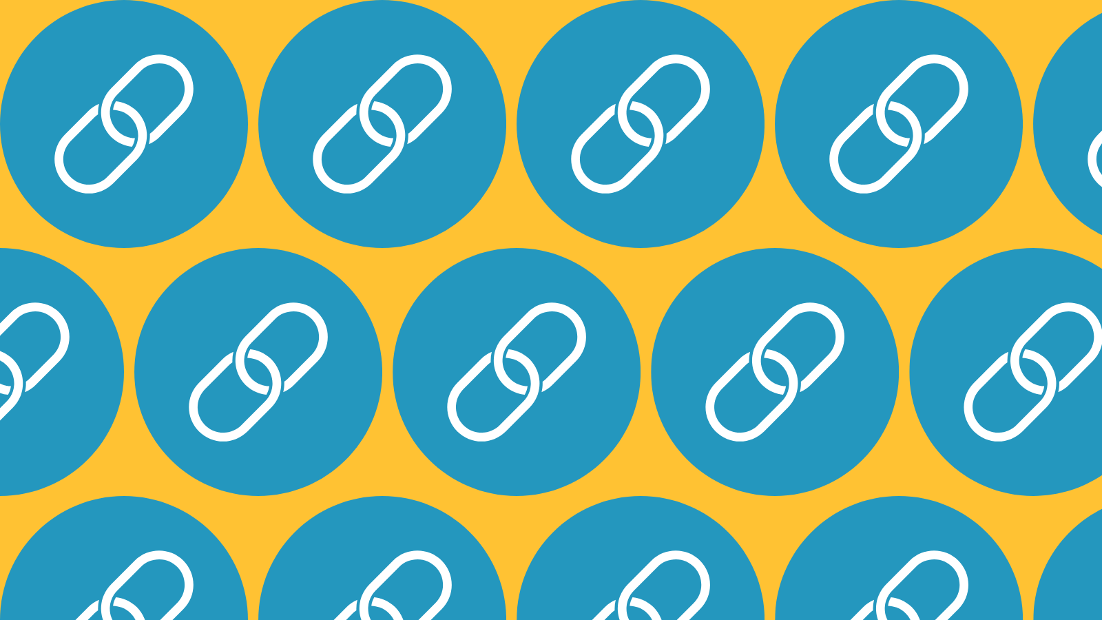 Three rows of a link symbol