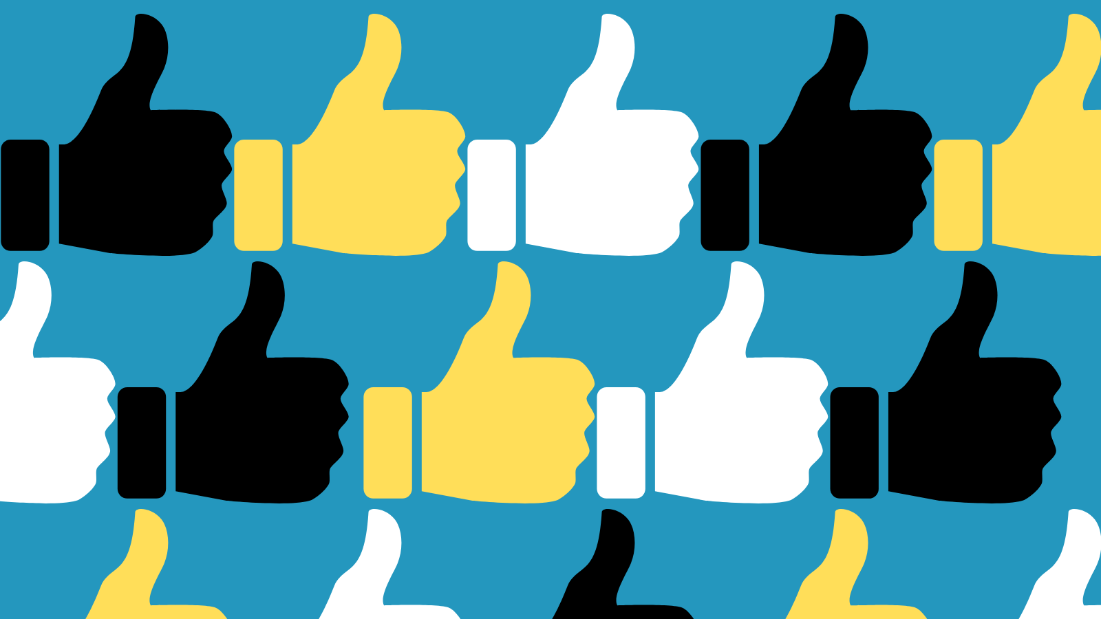 Thumbs Up in a repeating pattern
