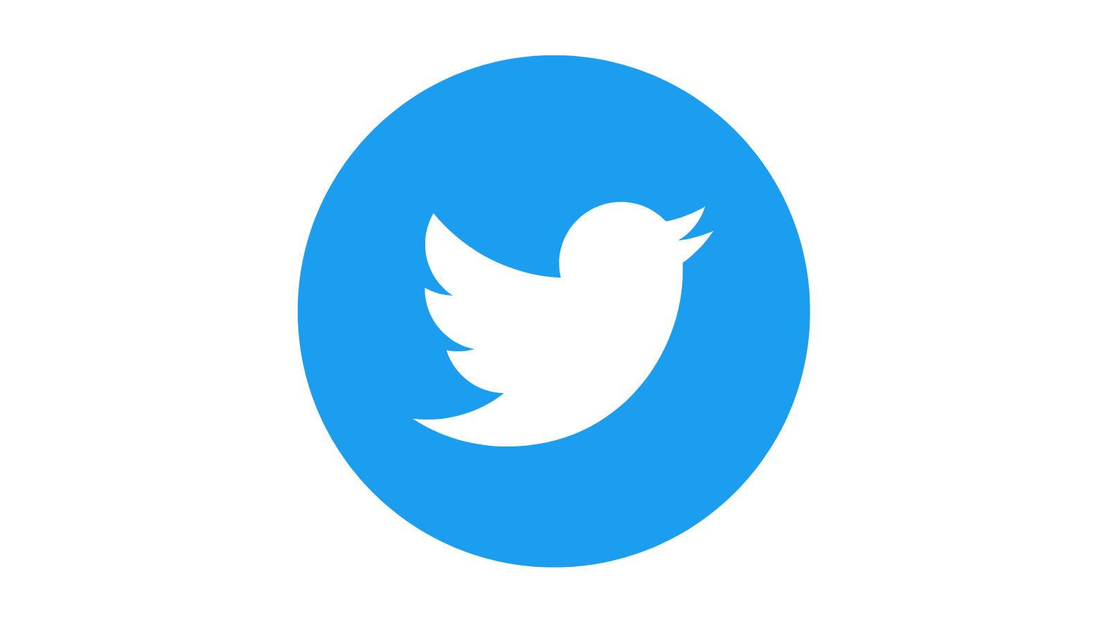 Twitter Logo, white bird blue circle version
