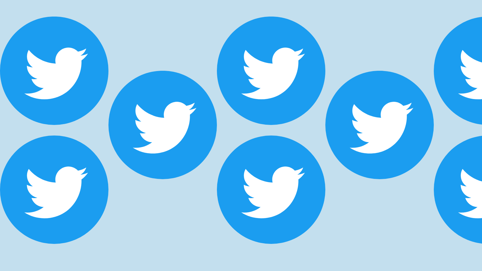 The Twitter logo in a repeating pattern