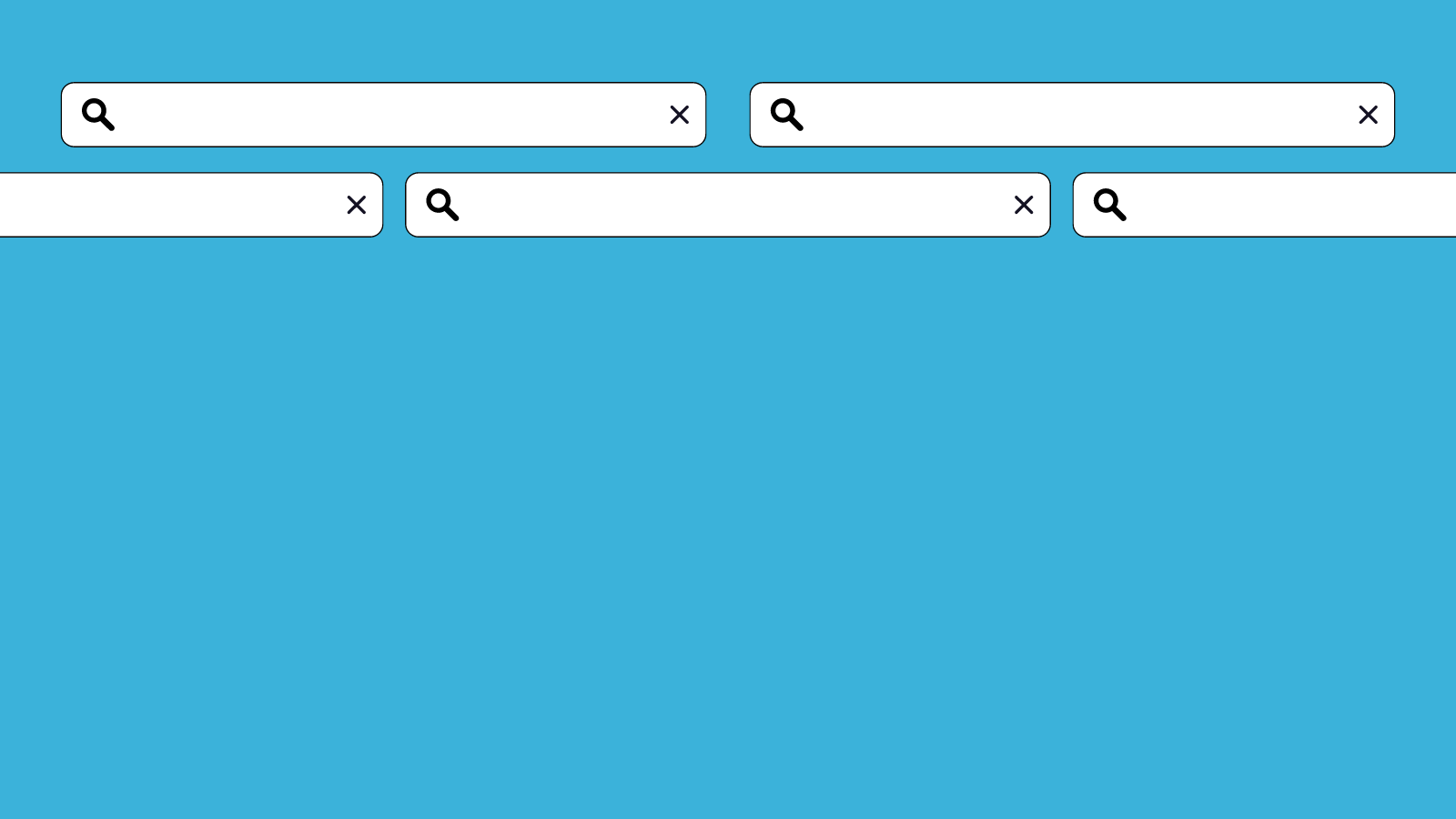 Two rows of search bars