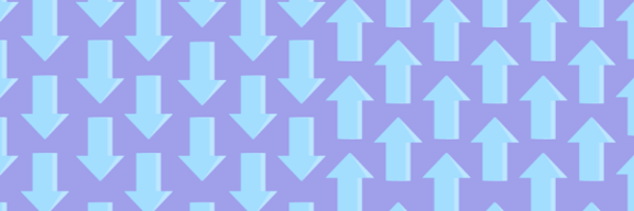 blue arrows on a purple background.