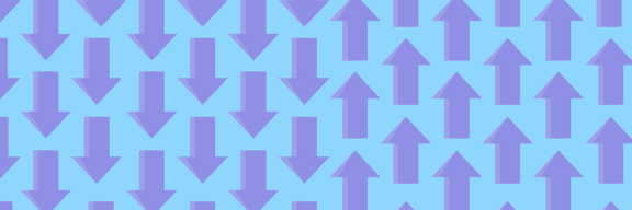purple arrows on a blue background