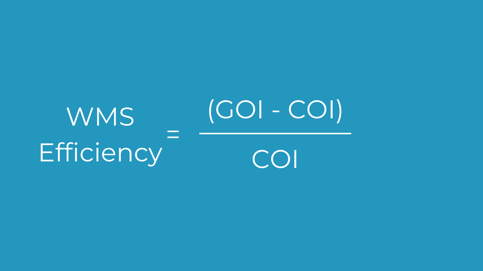 WMS Efficiency Graphic