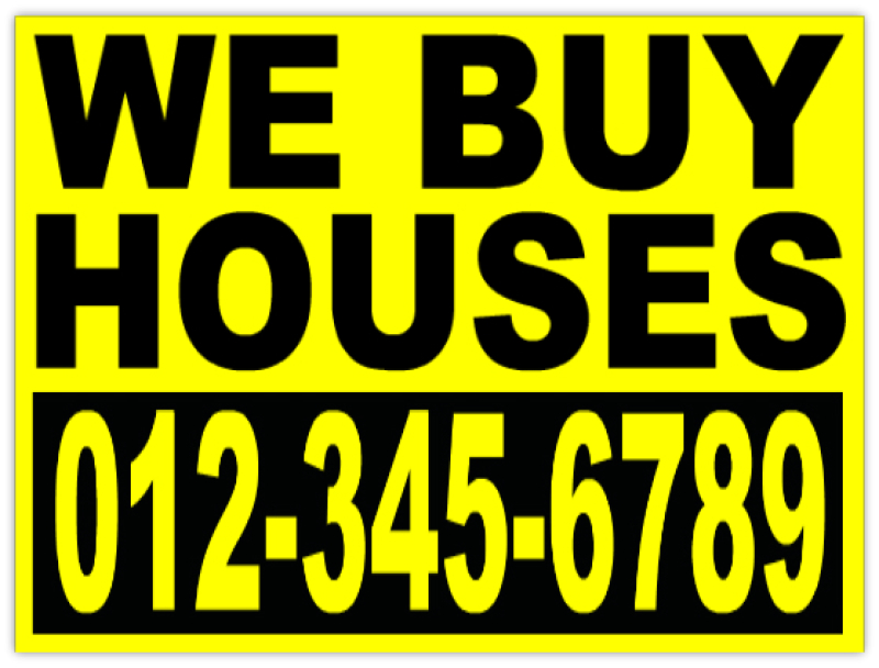 We buy houses sign
