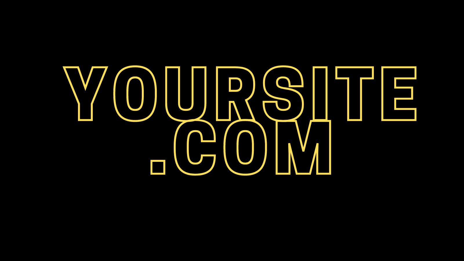 YOURSITE.COM in neon lettering