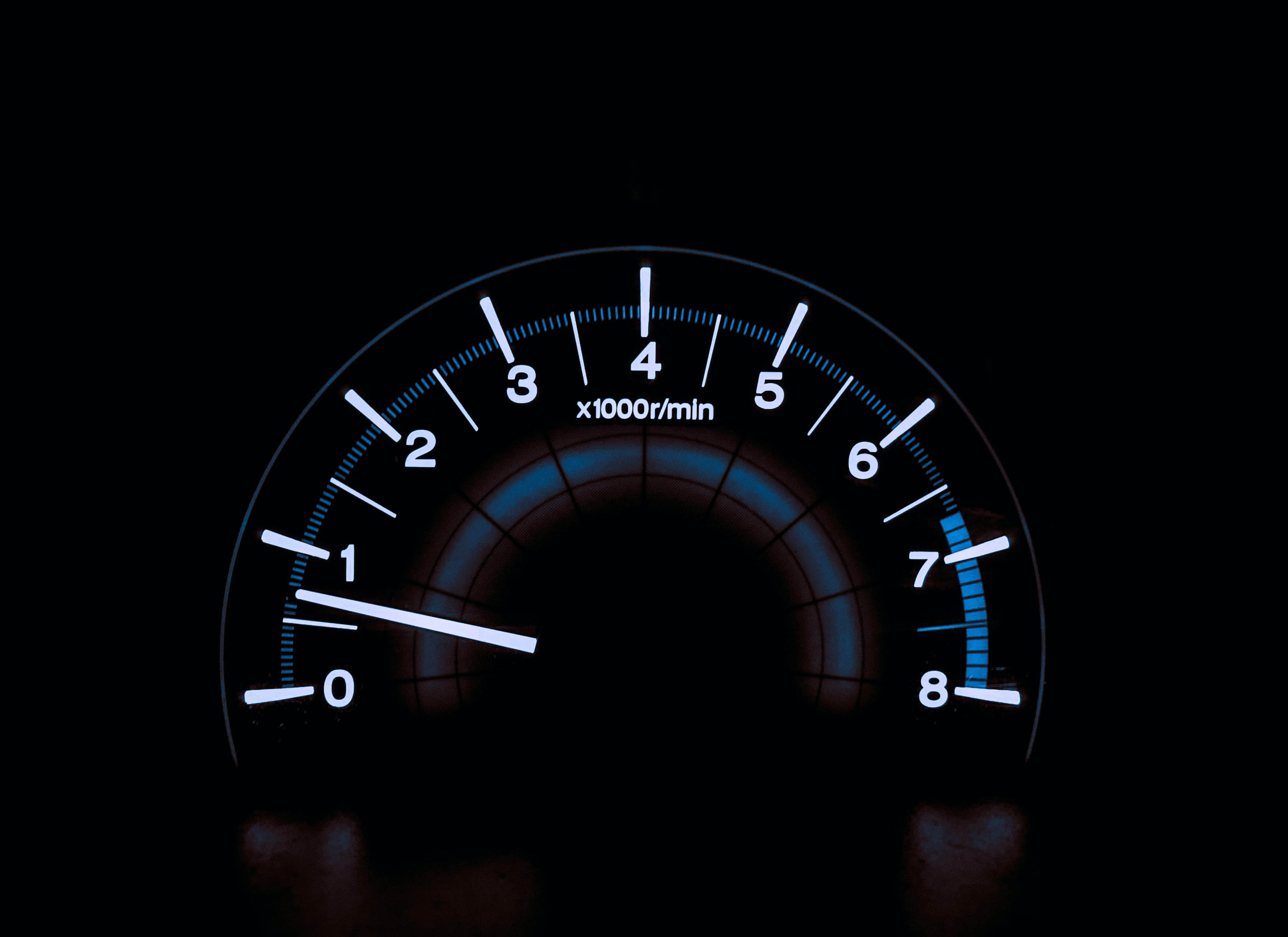 A backlit speedometer 