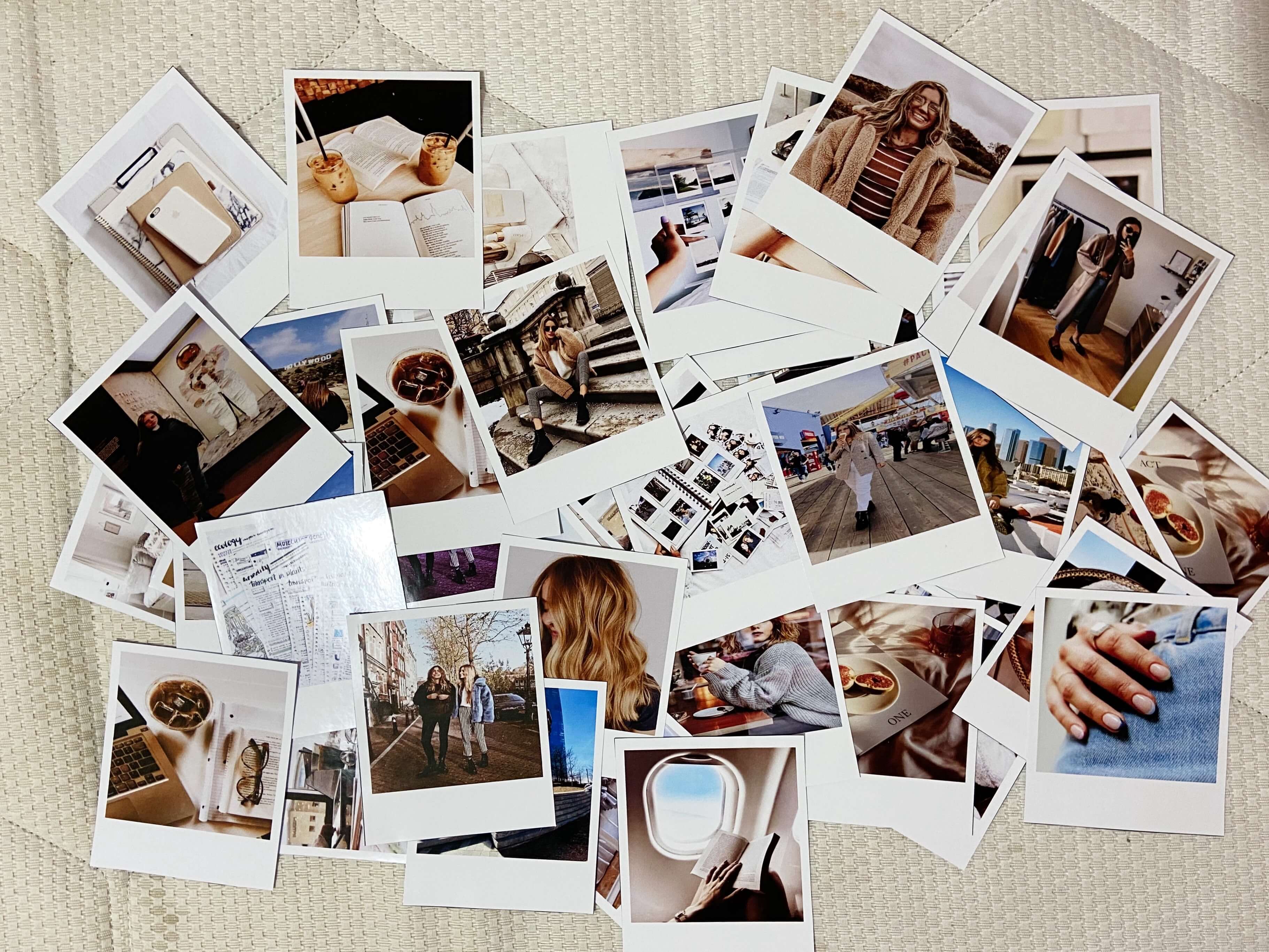 A collage of polaroid photos