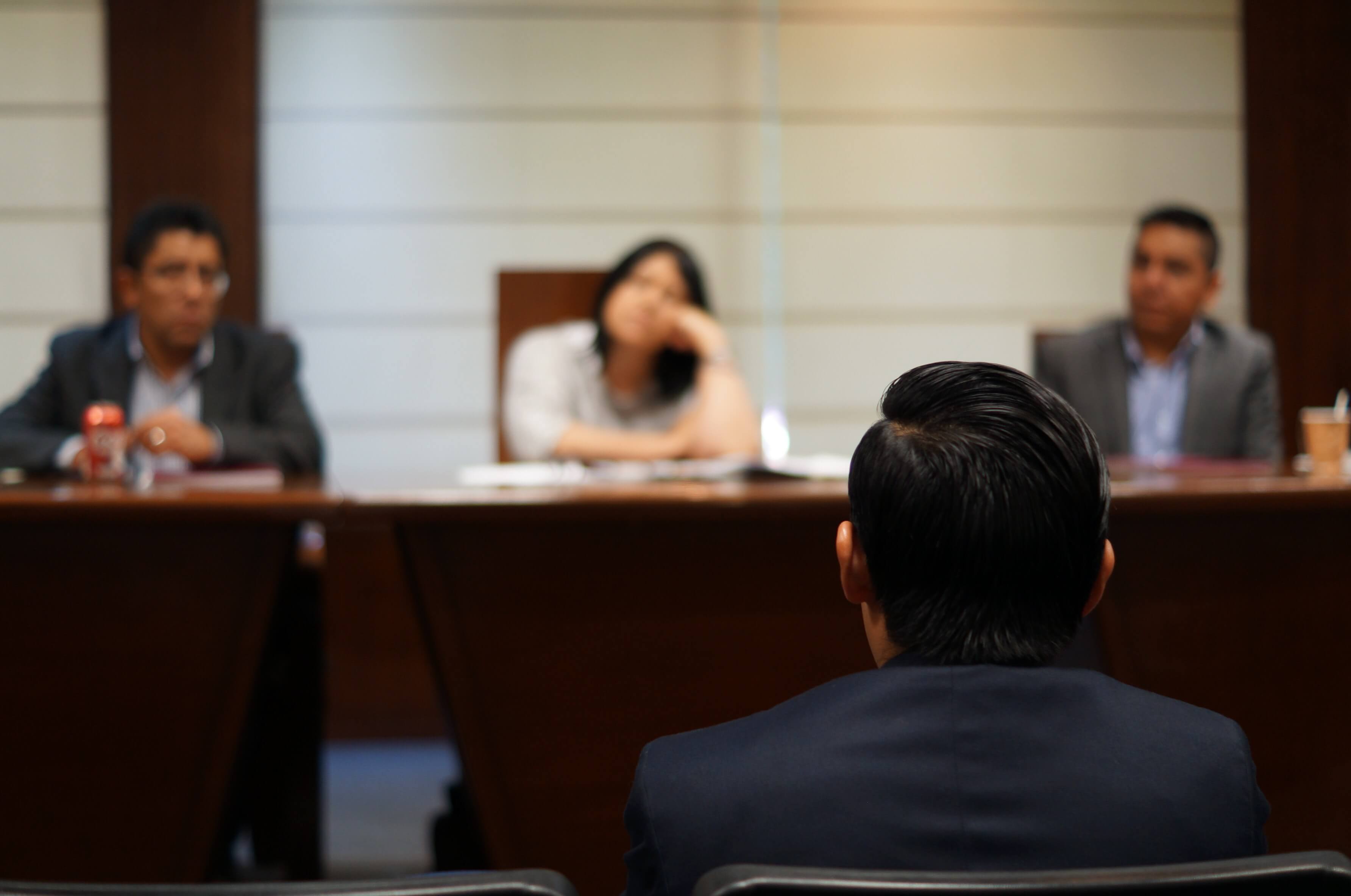 People in a courtroom