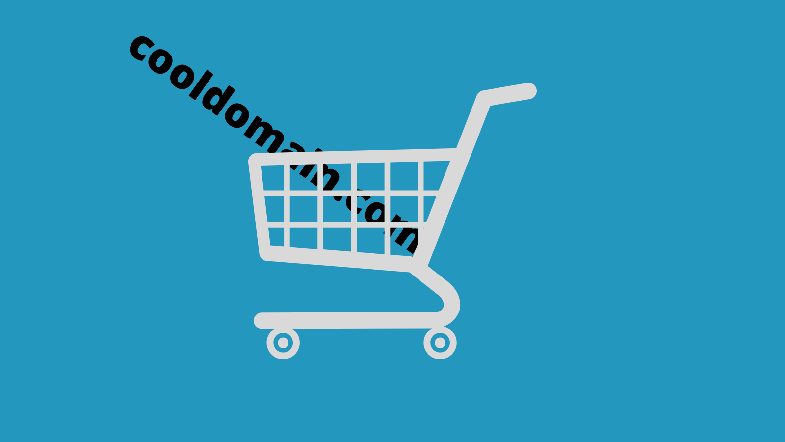 cooldomain.com in a shopping cart